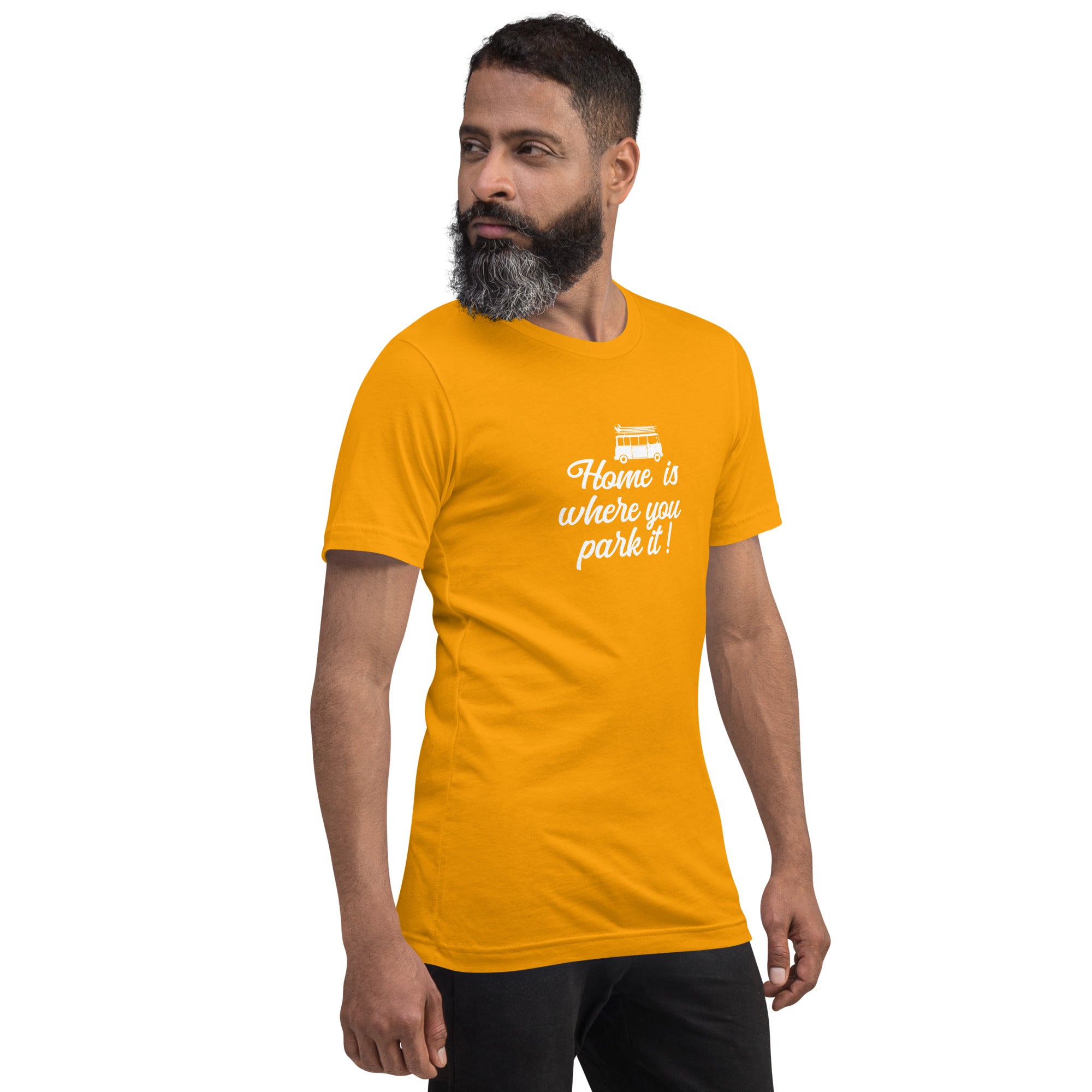 T-shirt en coton unisexe White Surf Combi sur couleurs vives