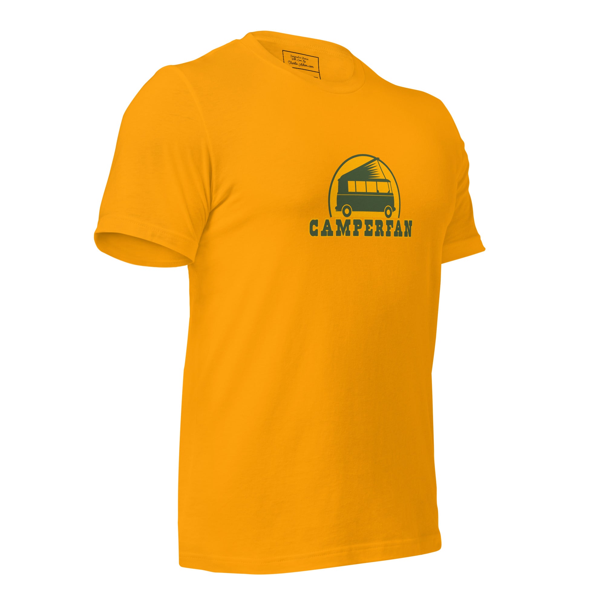 Unisex cotton t-shirt Camperfan on bright colors