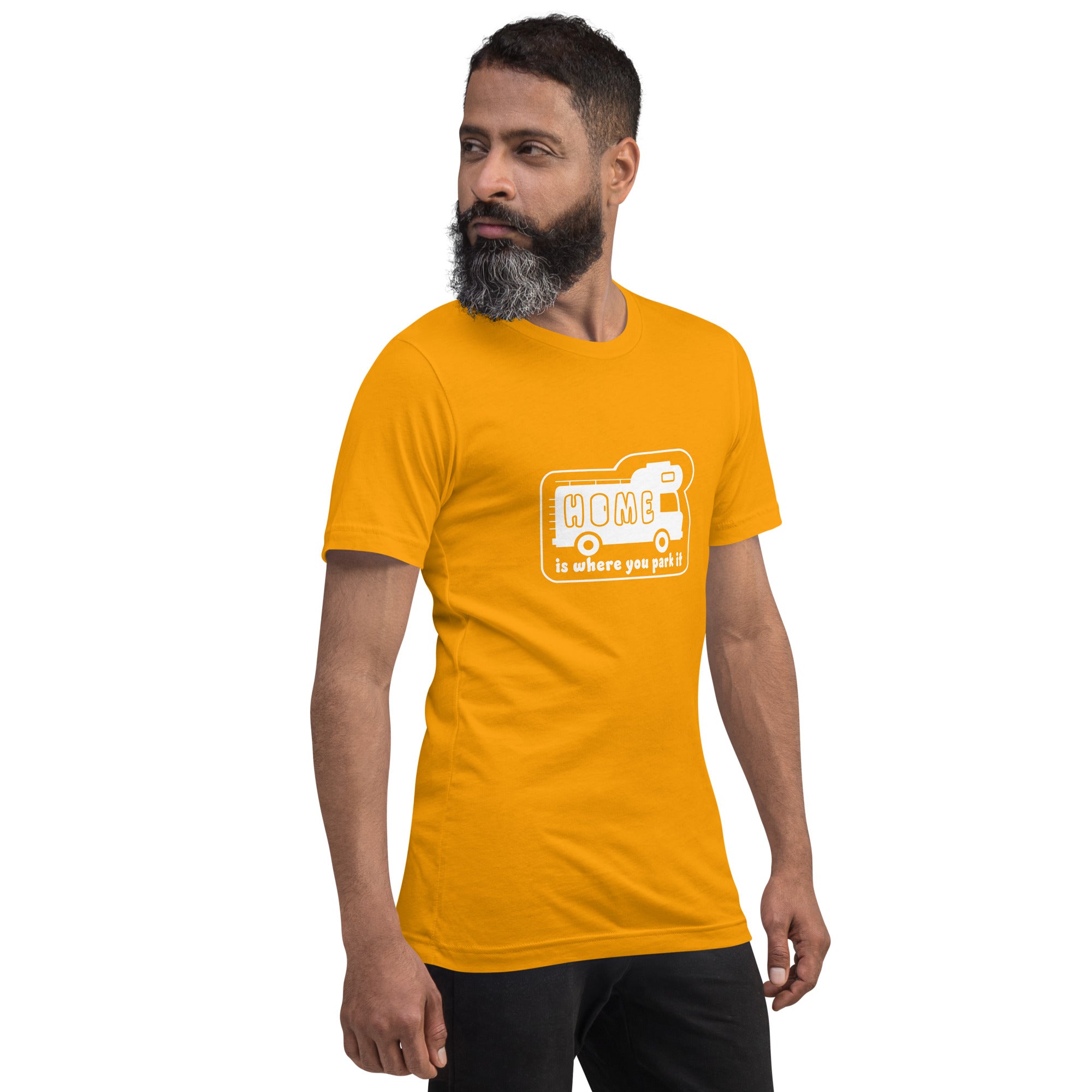 Unisex cotton t-shirt Bold Camper Van on bright colors