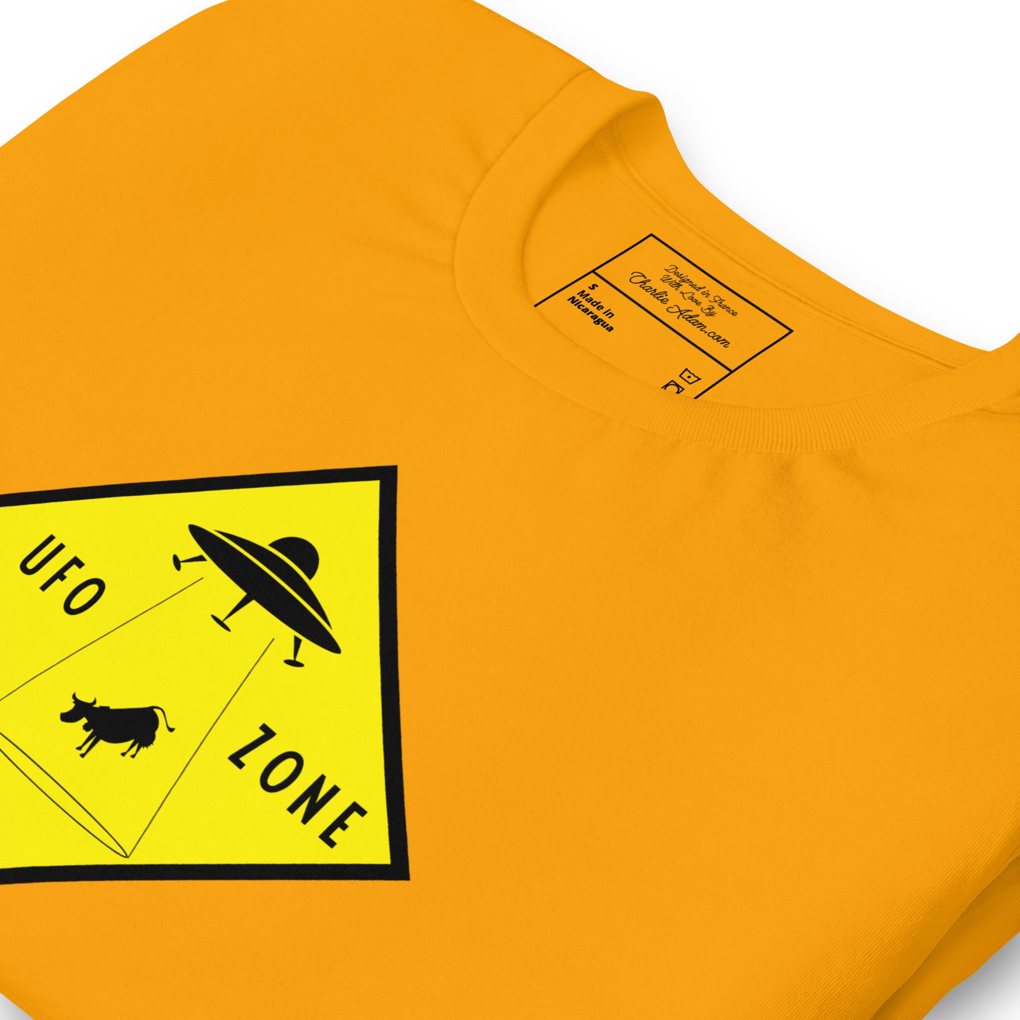 Unisex cotton t-shirt UFO Zone on bright colors