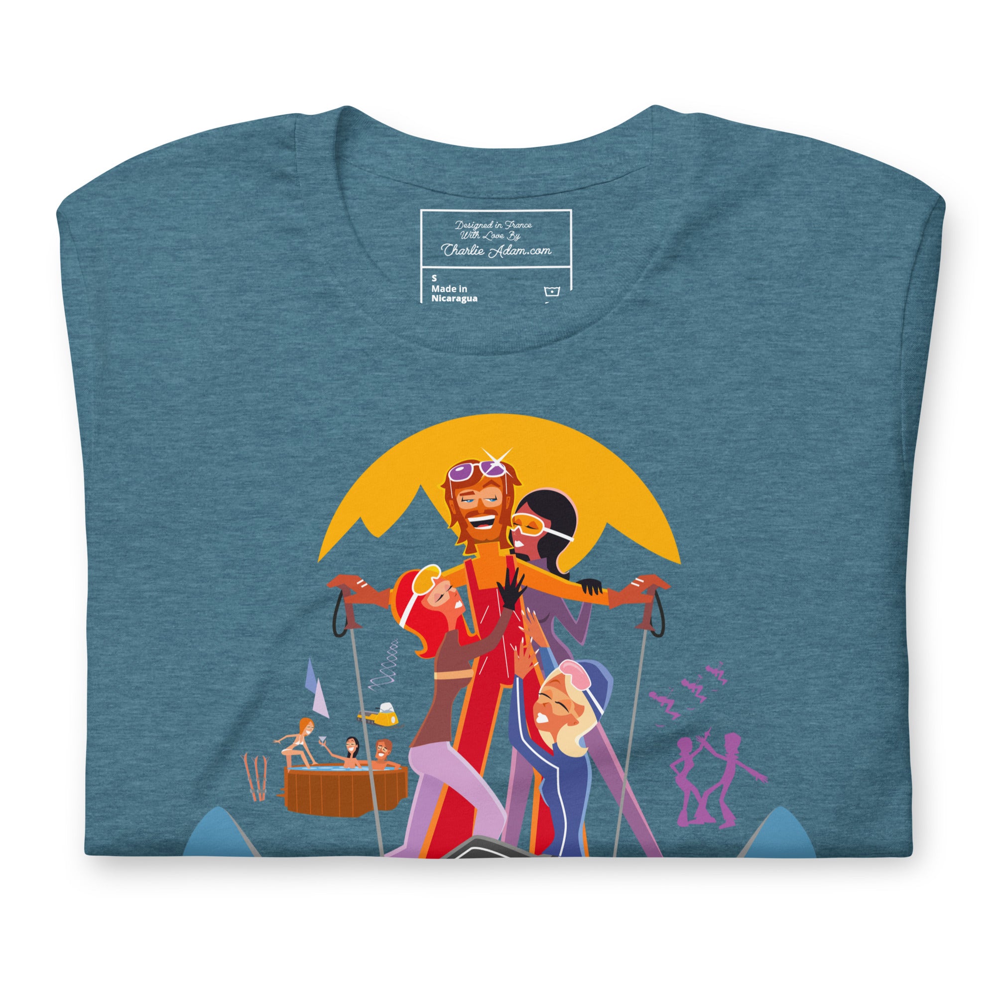 Unisex t-shirt Love instructor First lesson free on dark heather colors