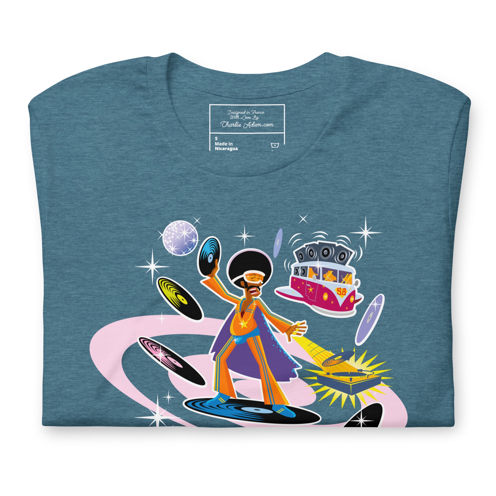 Unisex t-shirt Superboogieman saves the Party on dark heather colors