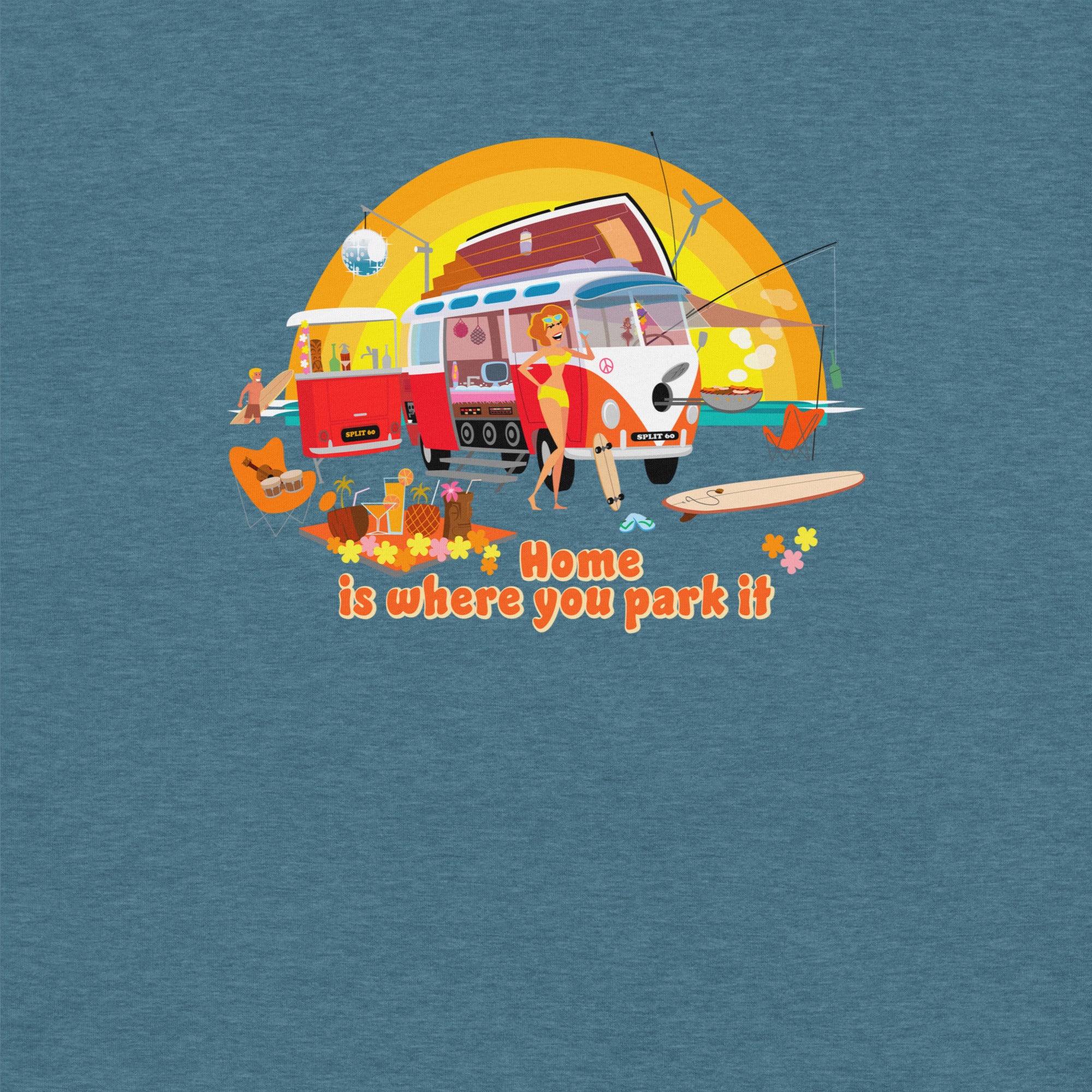 Unisex cotton t-shirt Ultra Combi on dark heather colors