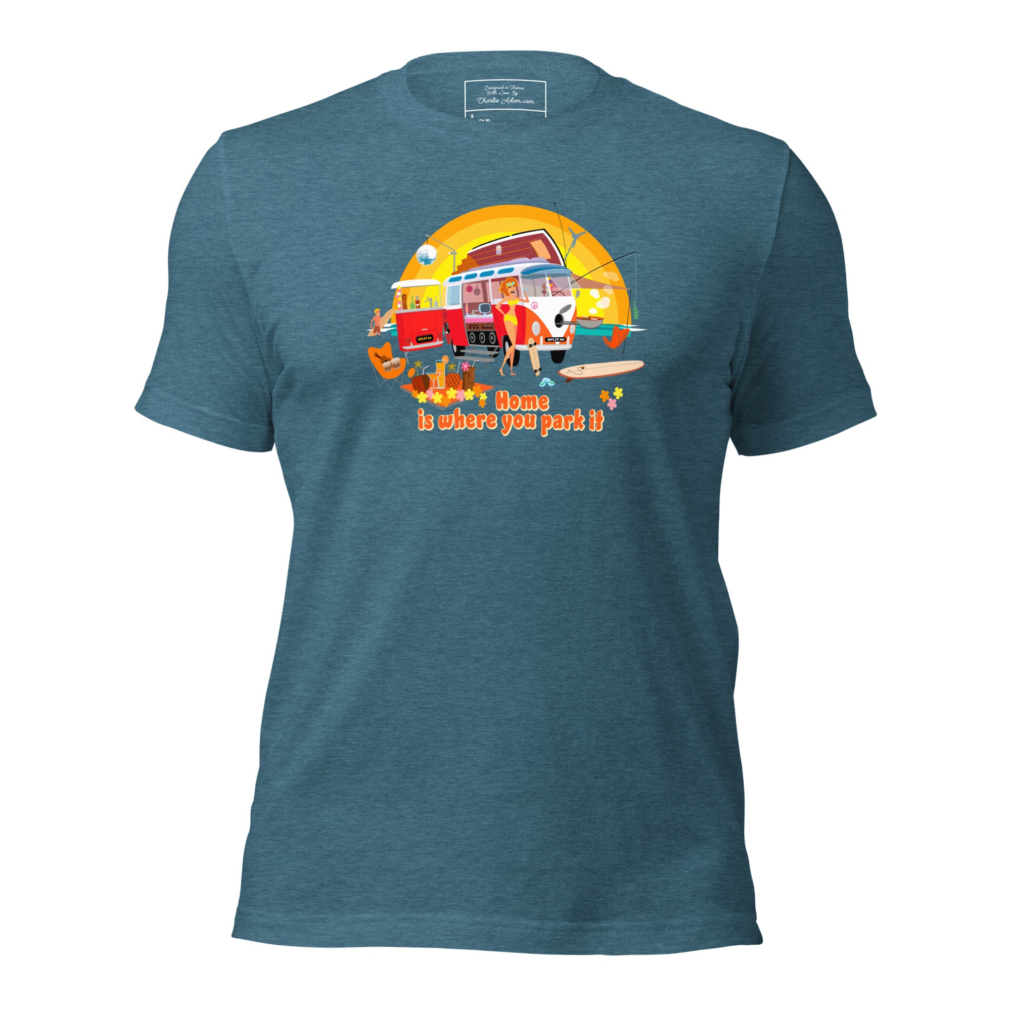 Unisex cotton t-shirt Ultra Combi on dark heather colors