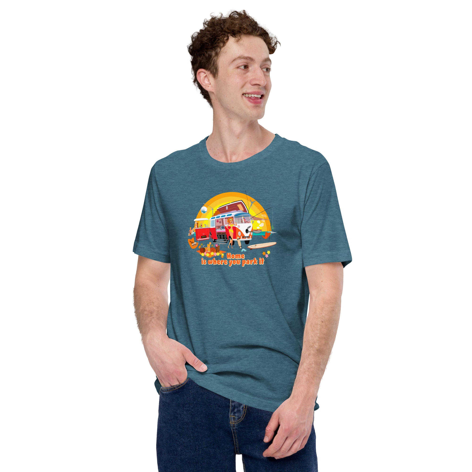 Unisex cotton t-shirt Ultra Combi on dark heather colors