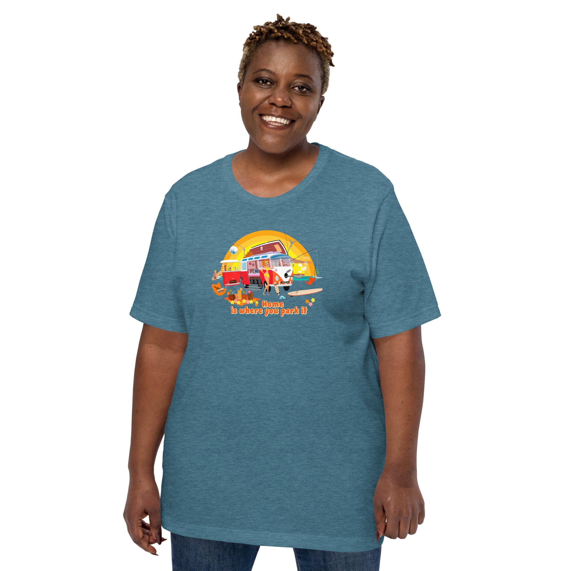 Unisex cotton t-shirt Ultra Combi on dark heather colors