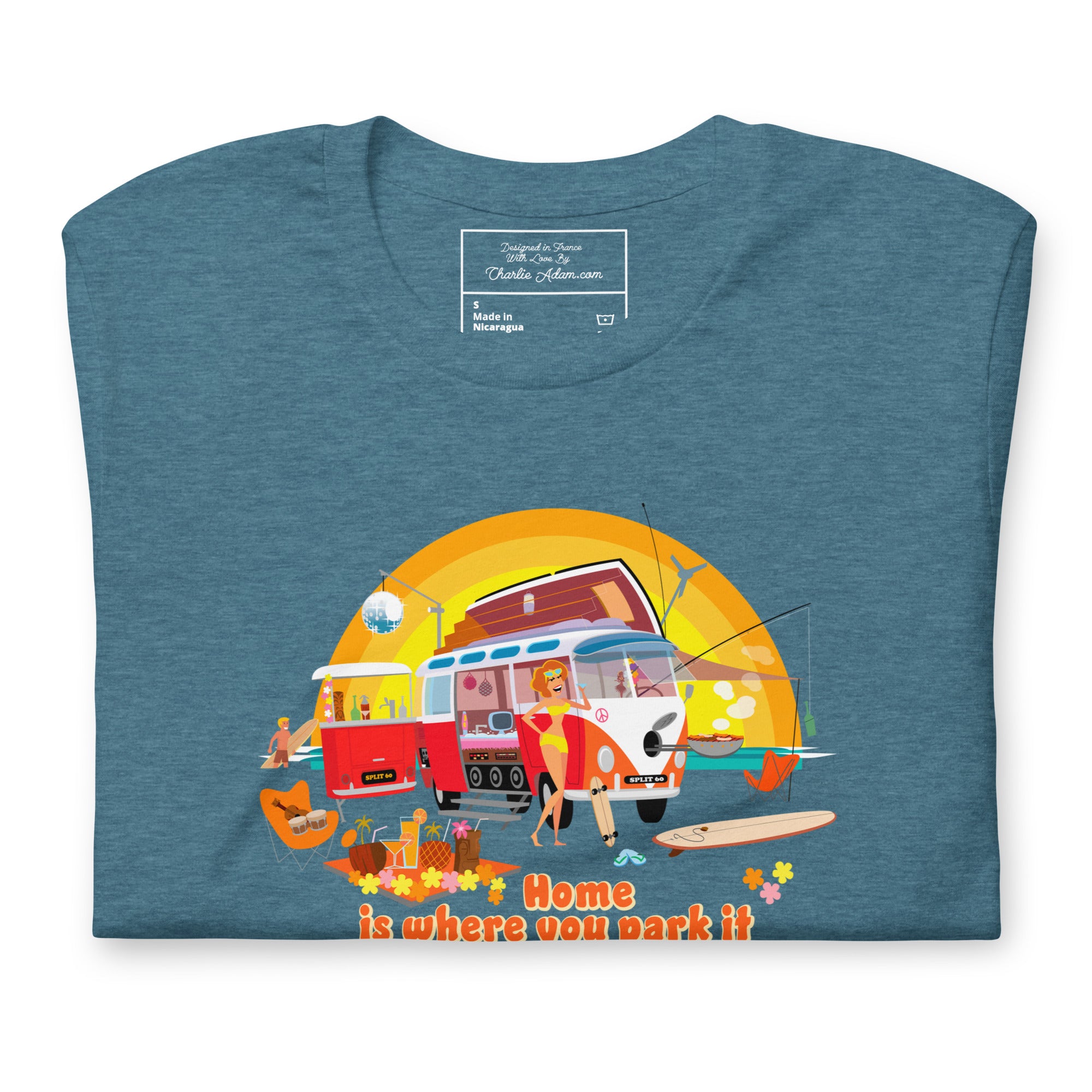 Unisex cotton t-shirt Ultra Combi on dark heather colors