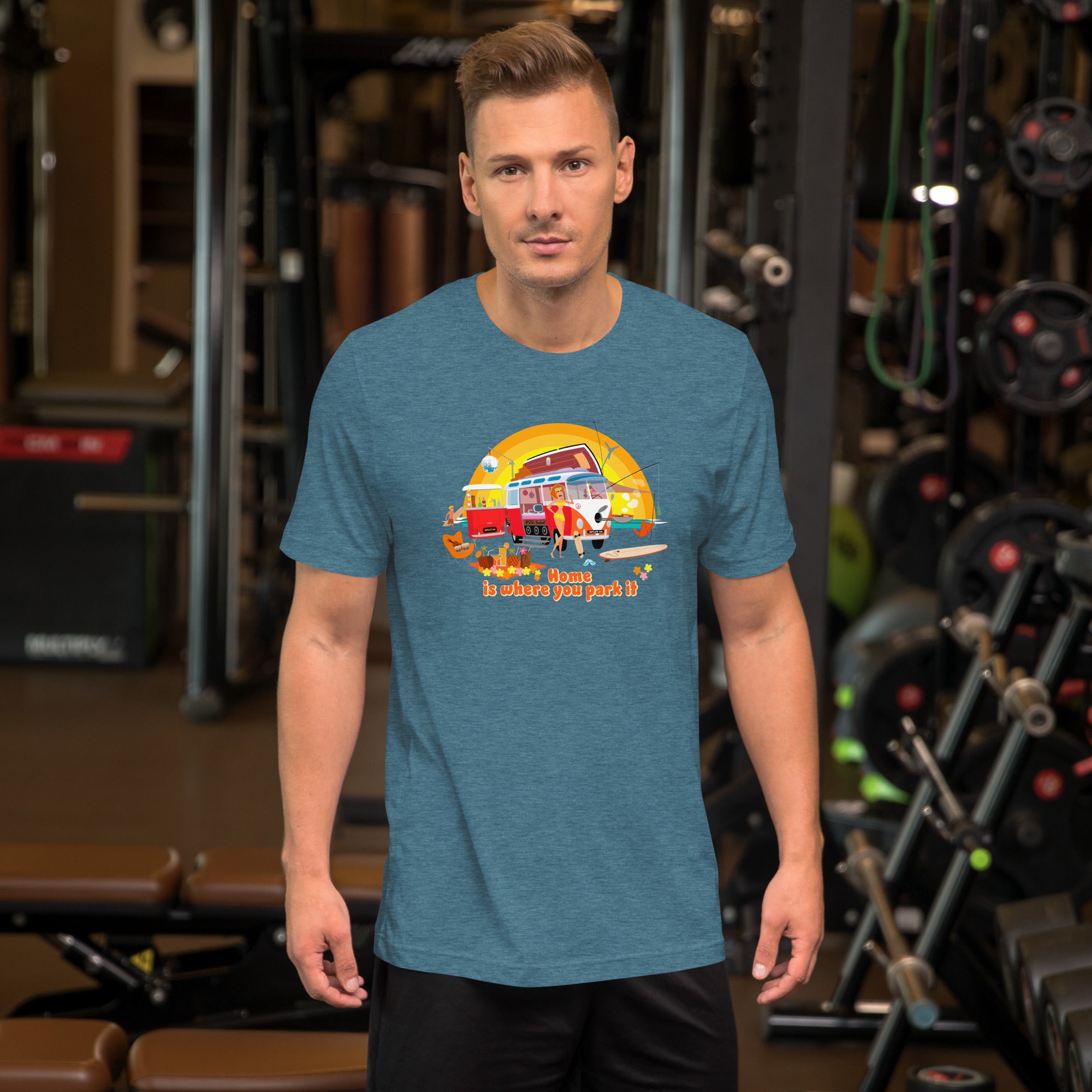 Unisex cotton t-shirt Ultra Combi on dark heather colors