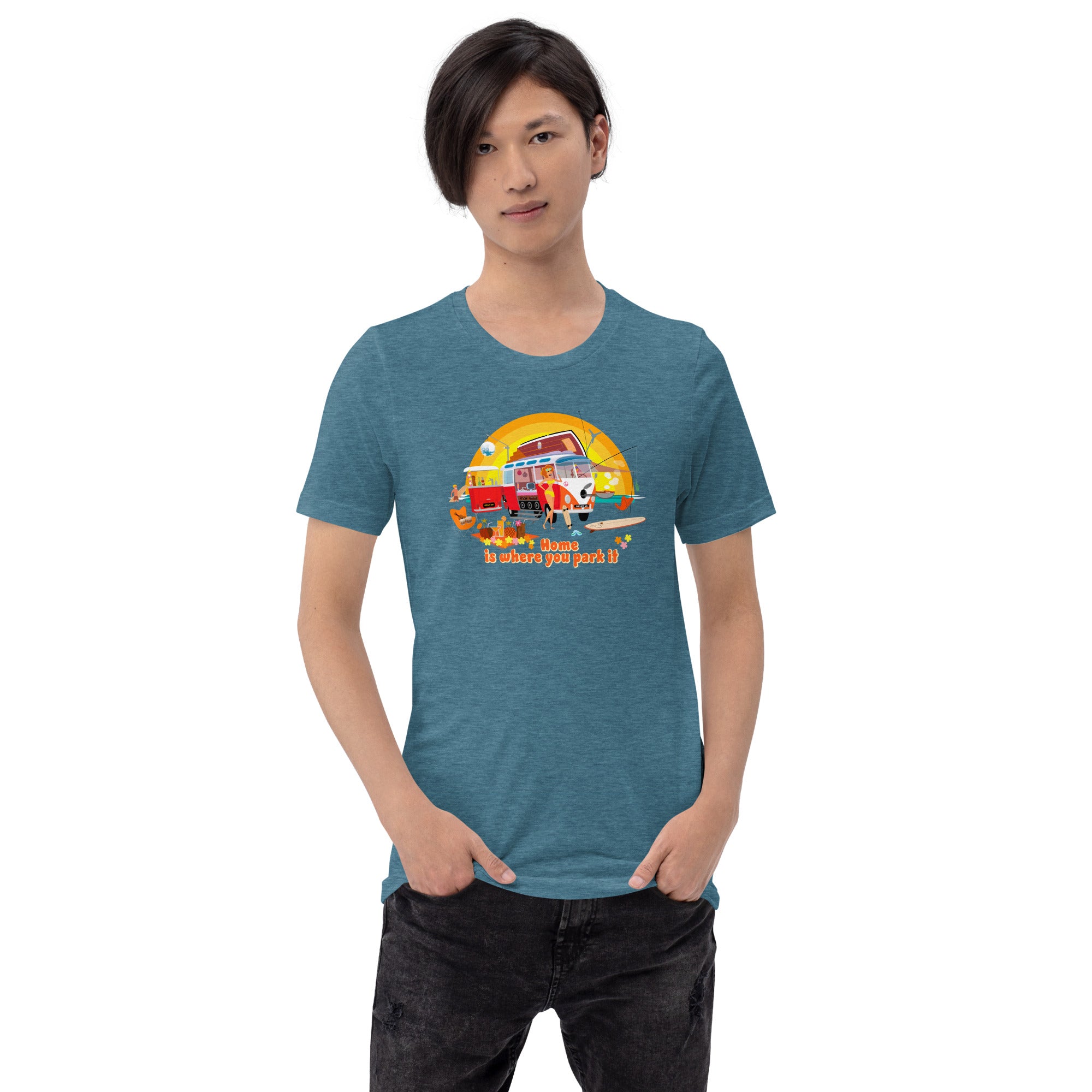 Unisex cotton t-shirt Ultra Combi on dark heather colors