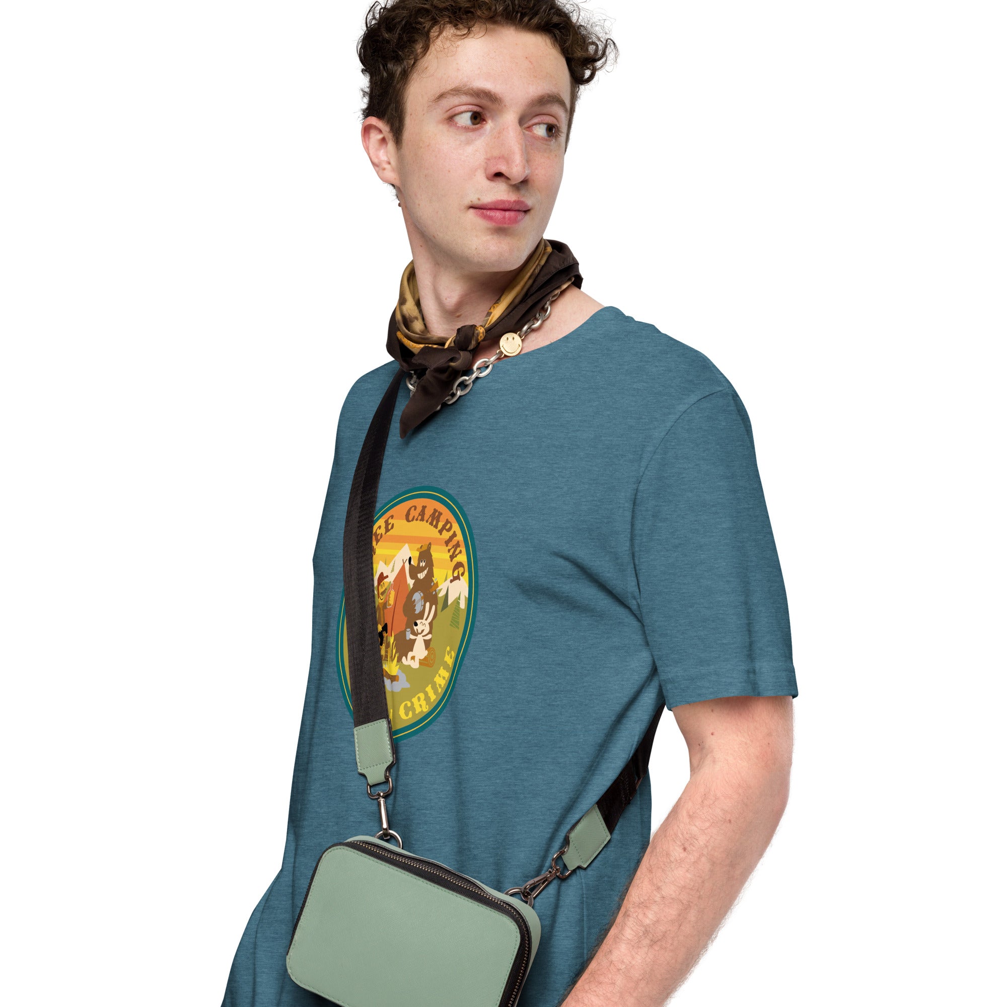 Unisex t-shirt Free Camping is not a crime on dark heather colors