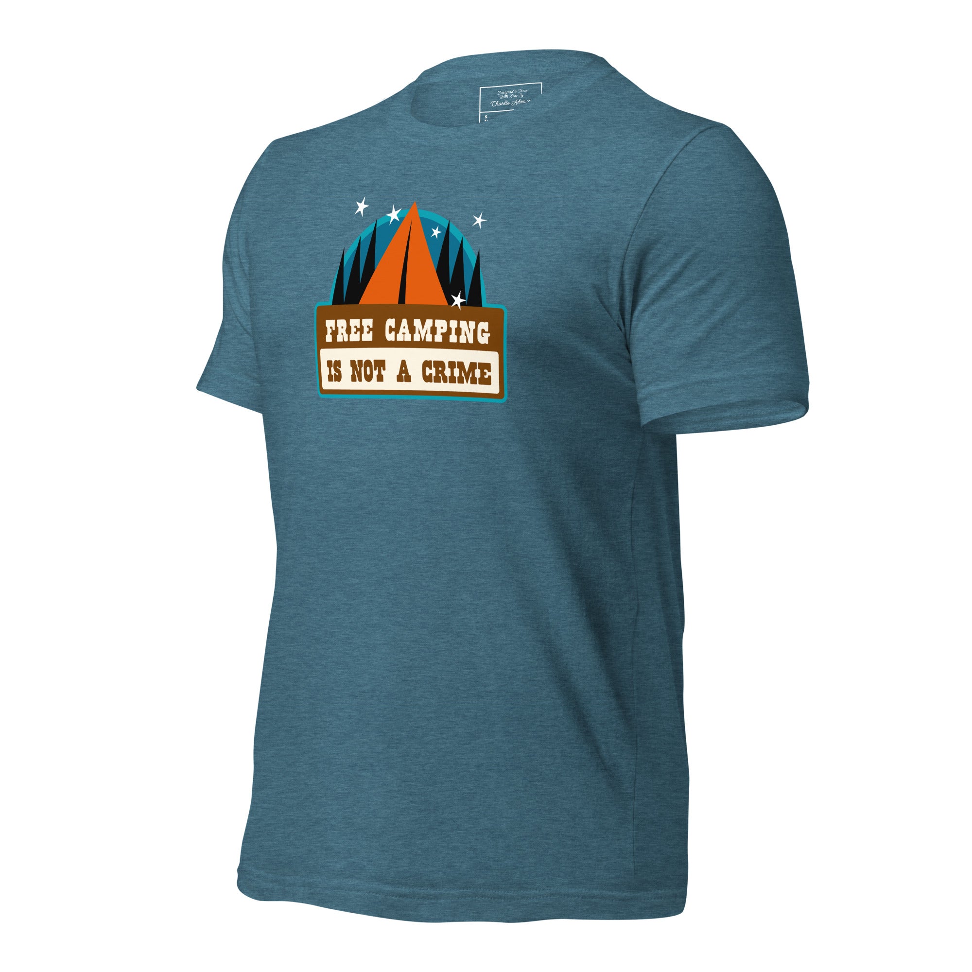 Unisex t-shirt Free camping is not a crime on dark heather colors