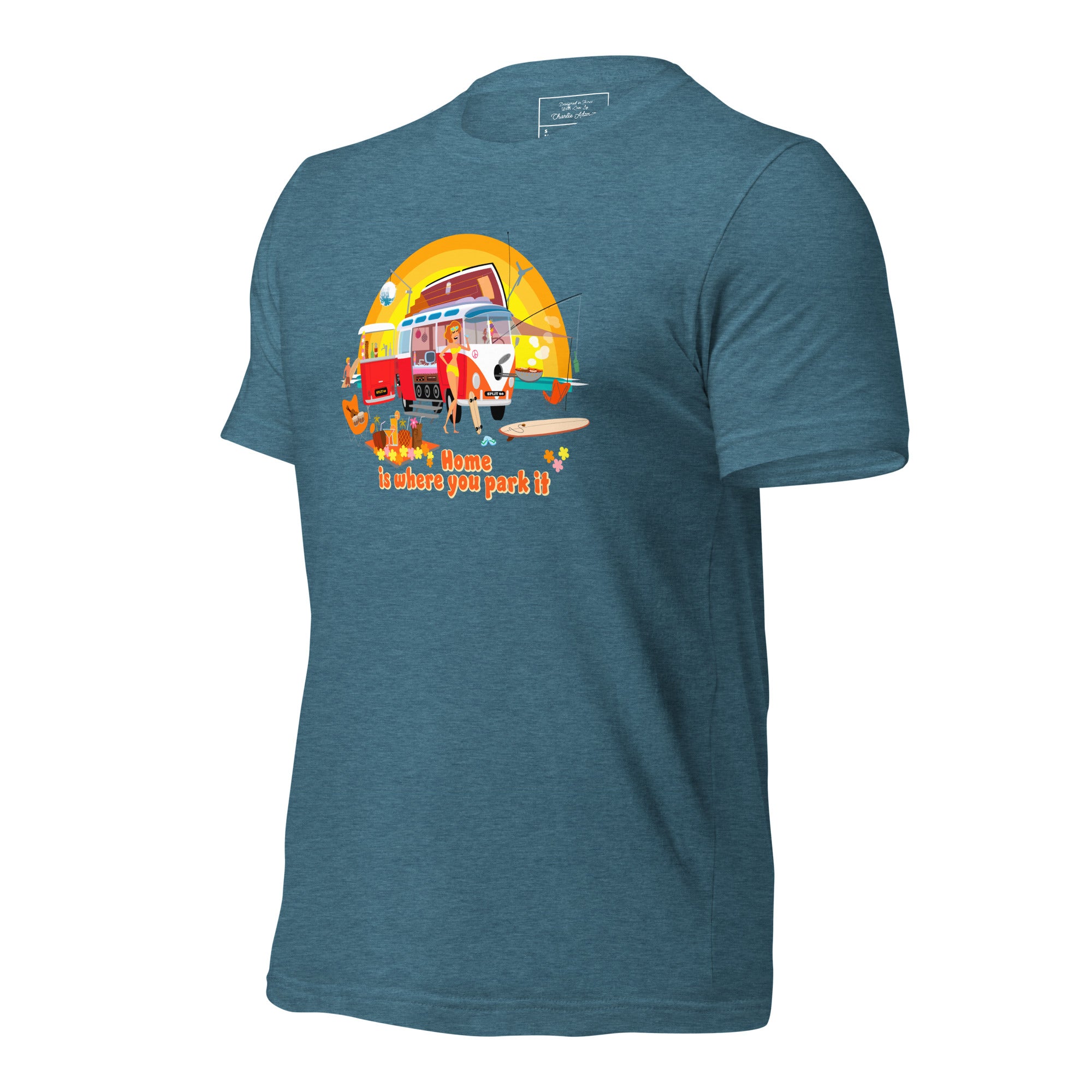 Unisex cotton t-shirt Ultra Combi on dark heather colors