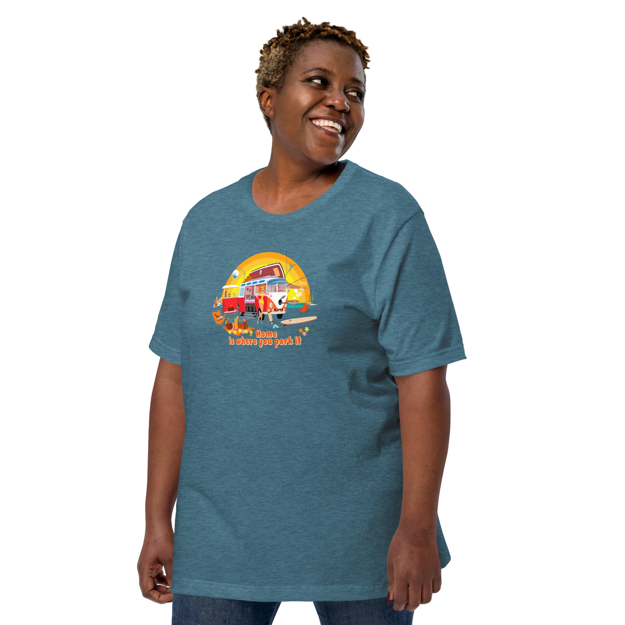 Unisex cotton t-shirt Ultra Combi on dark heather colors