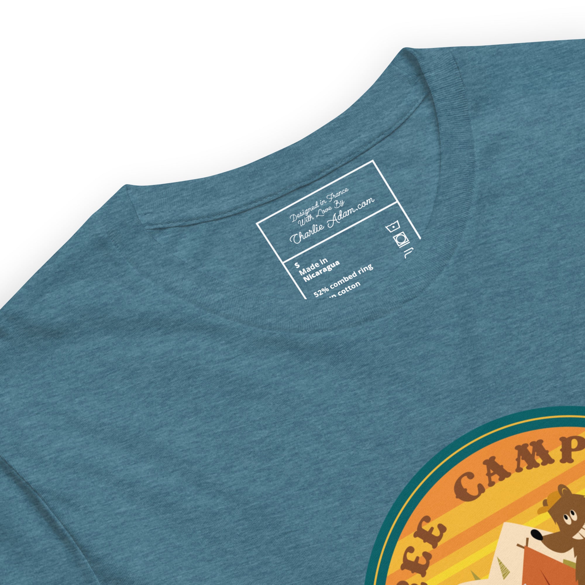 Unisex t-shirt Free Camping is not a crime on dark heather colors