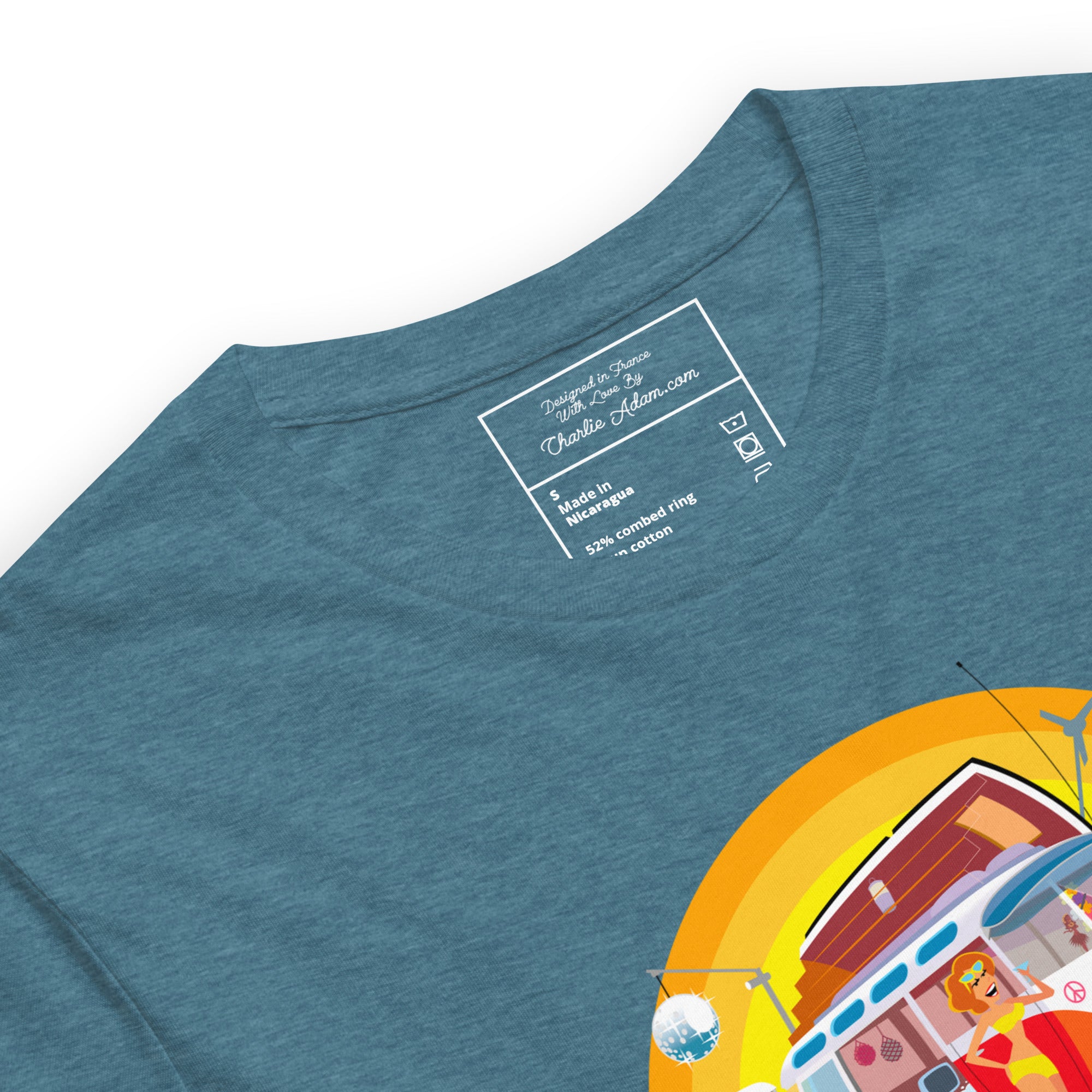 Unisex cotton t-shirt Ultra Combi on dark heather colors