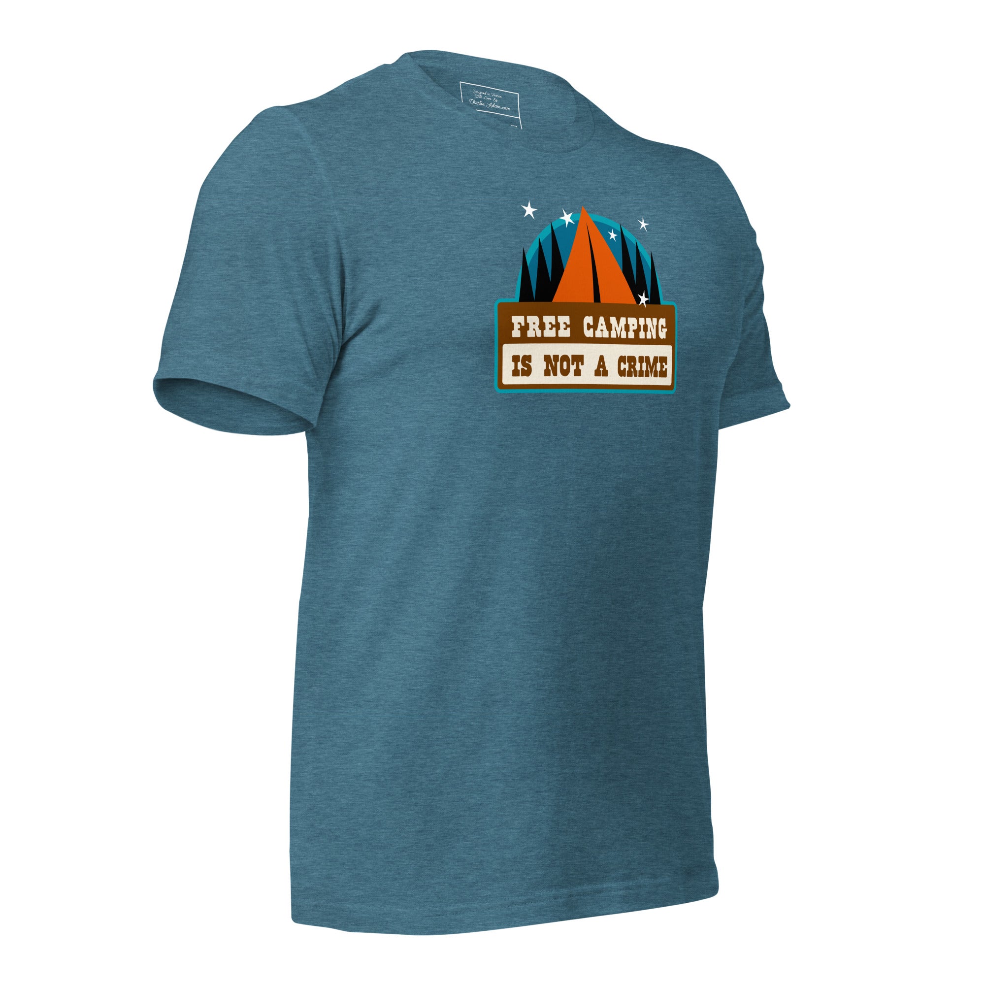 Unisex t-shirt Free camping is not a crime on dark heather colors