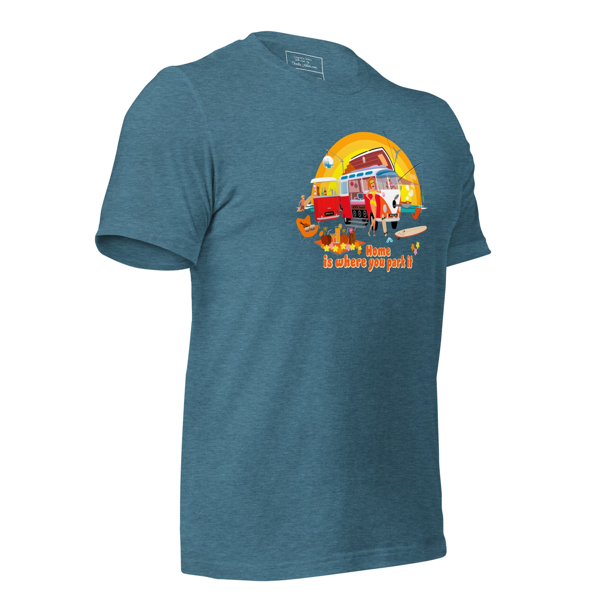 Unisex cotton t-shirt Ultra Combi on dark heather colors