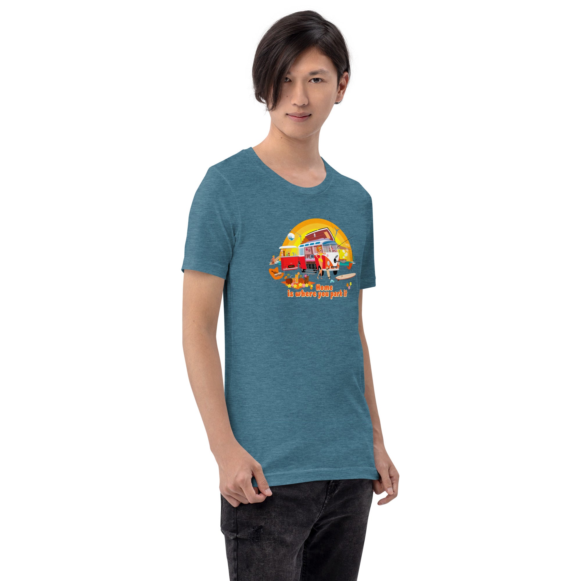 Unisex cotton t-shirt Ultra Combi on dark heather colors