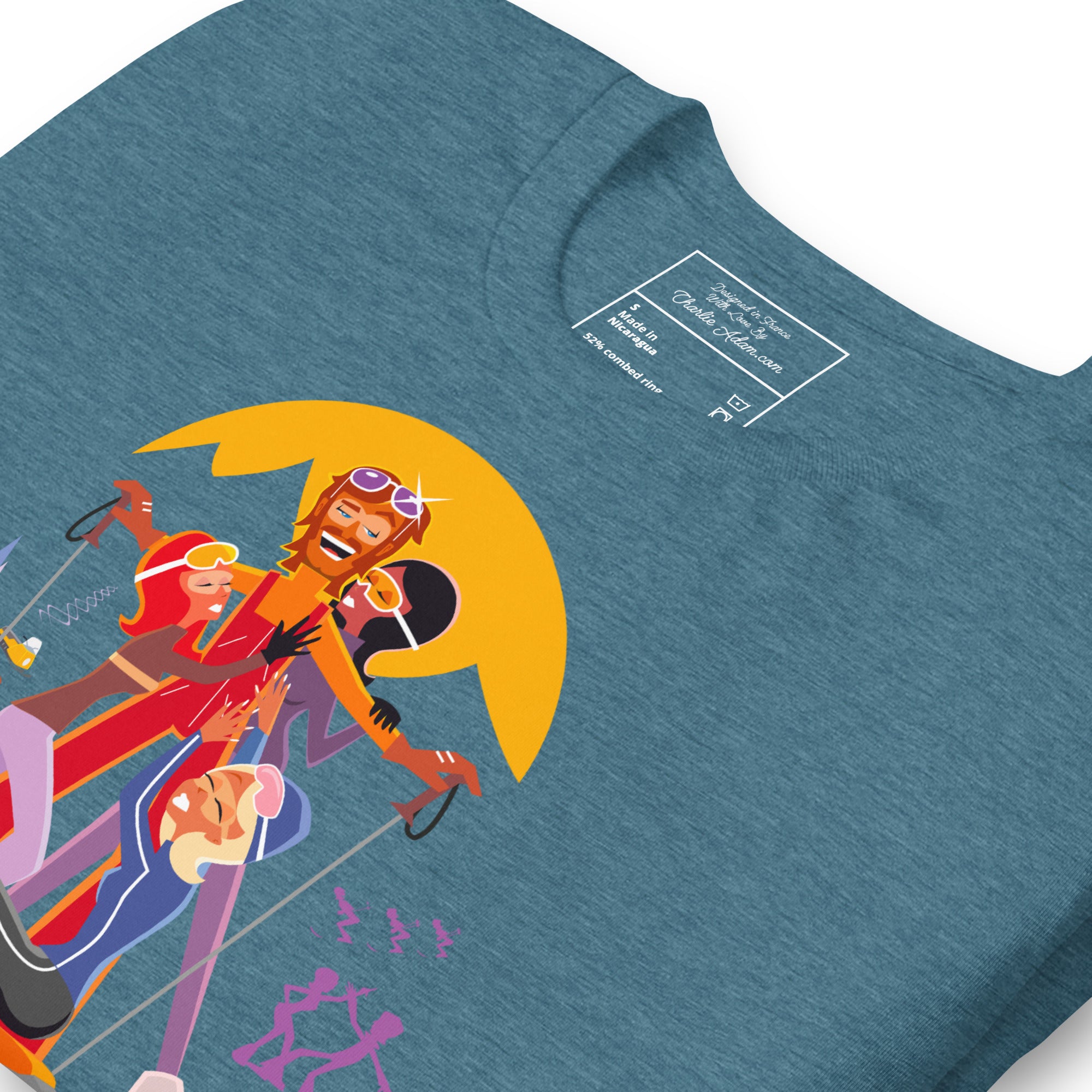 Unisex t-shirt Love instructor First lesson free on dark heather colors