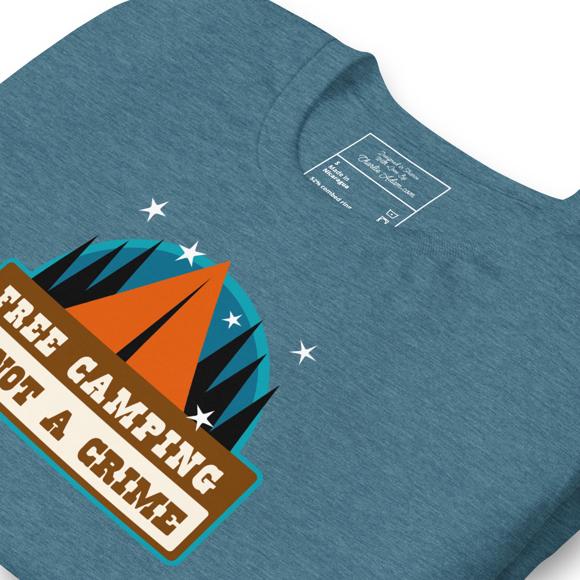 Unisex t-shirt Free camping is not a crime on dark heather colors