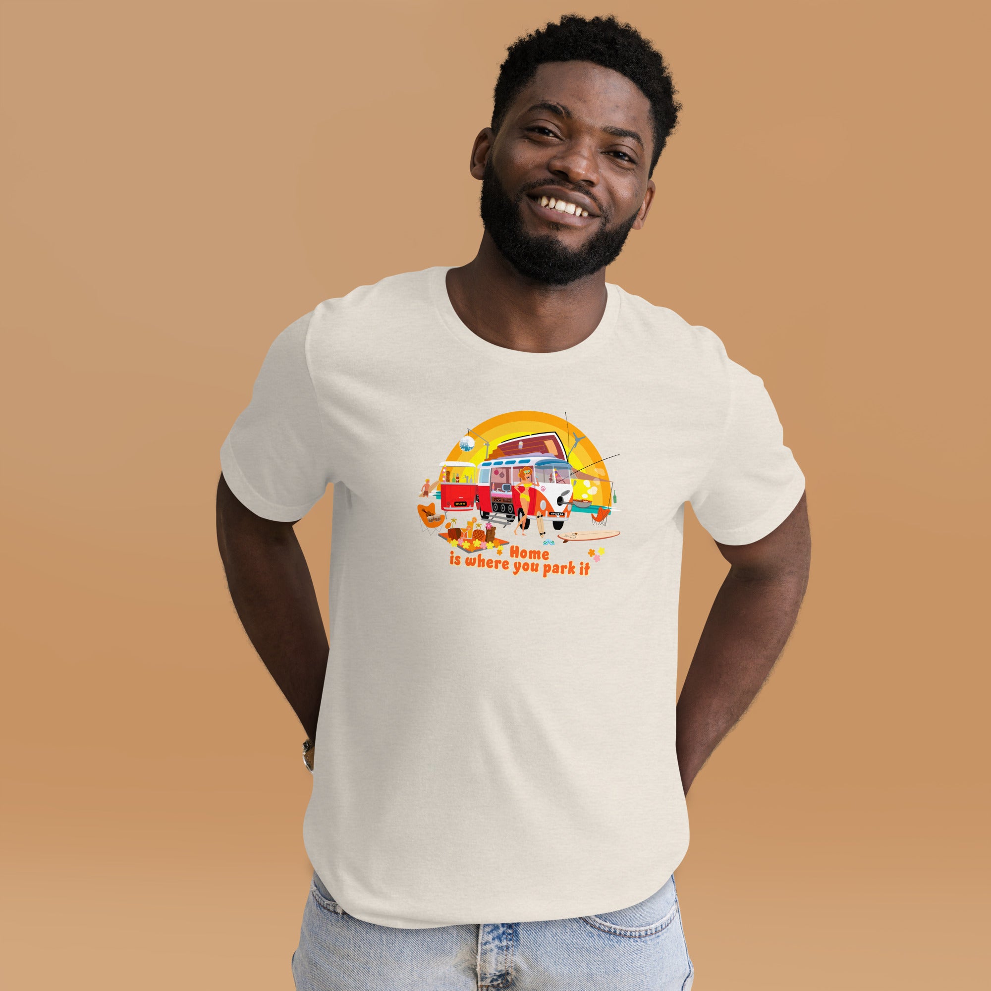 Unisex cotton t-shirt Ultra Combi on light heather colors