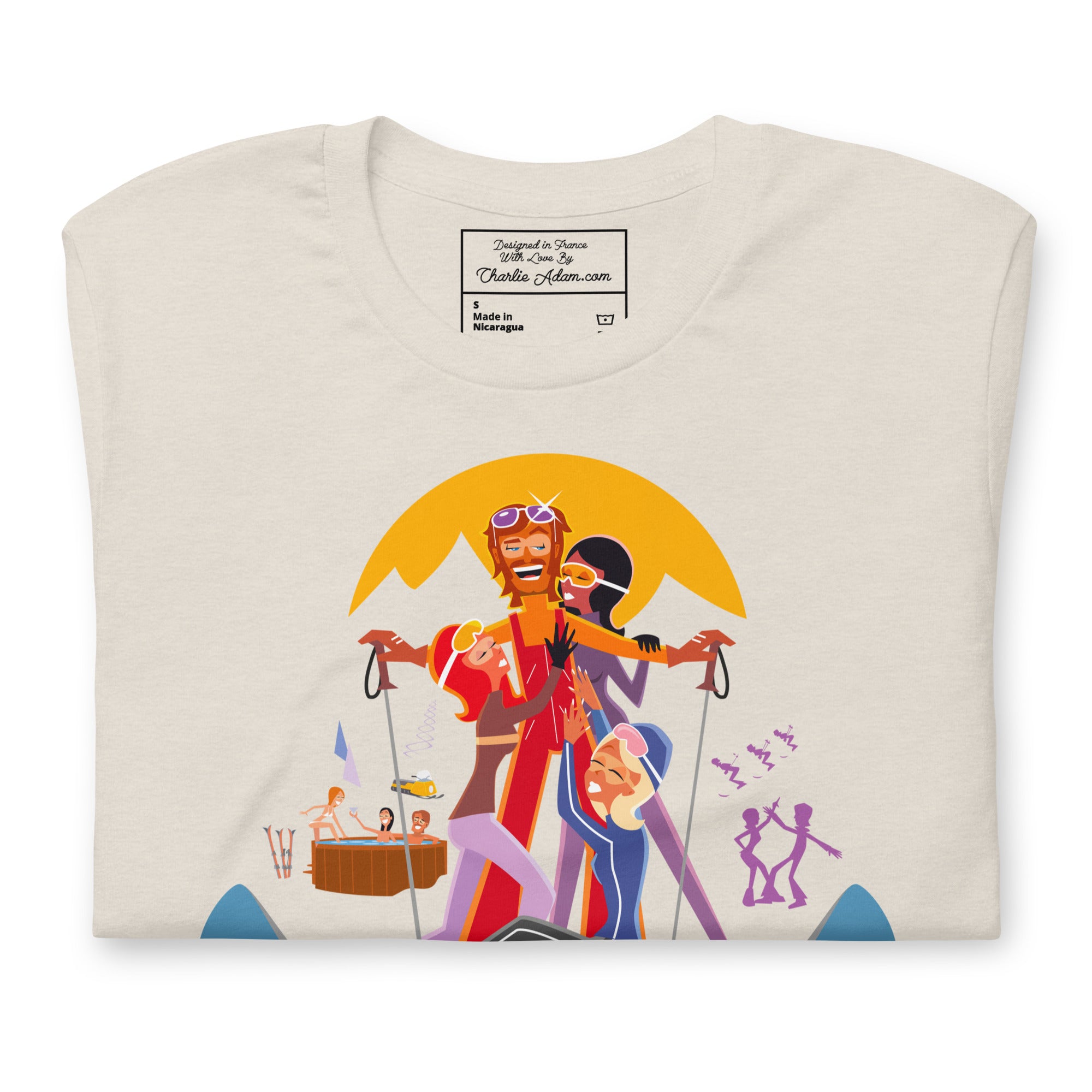 T-shirt en coton unisexe Love instructor First lesson free sur couleurs chinées claires