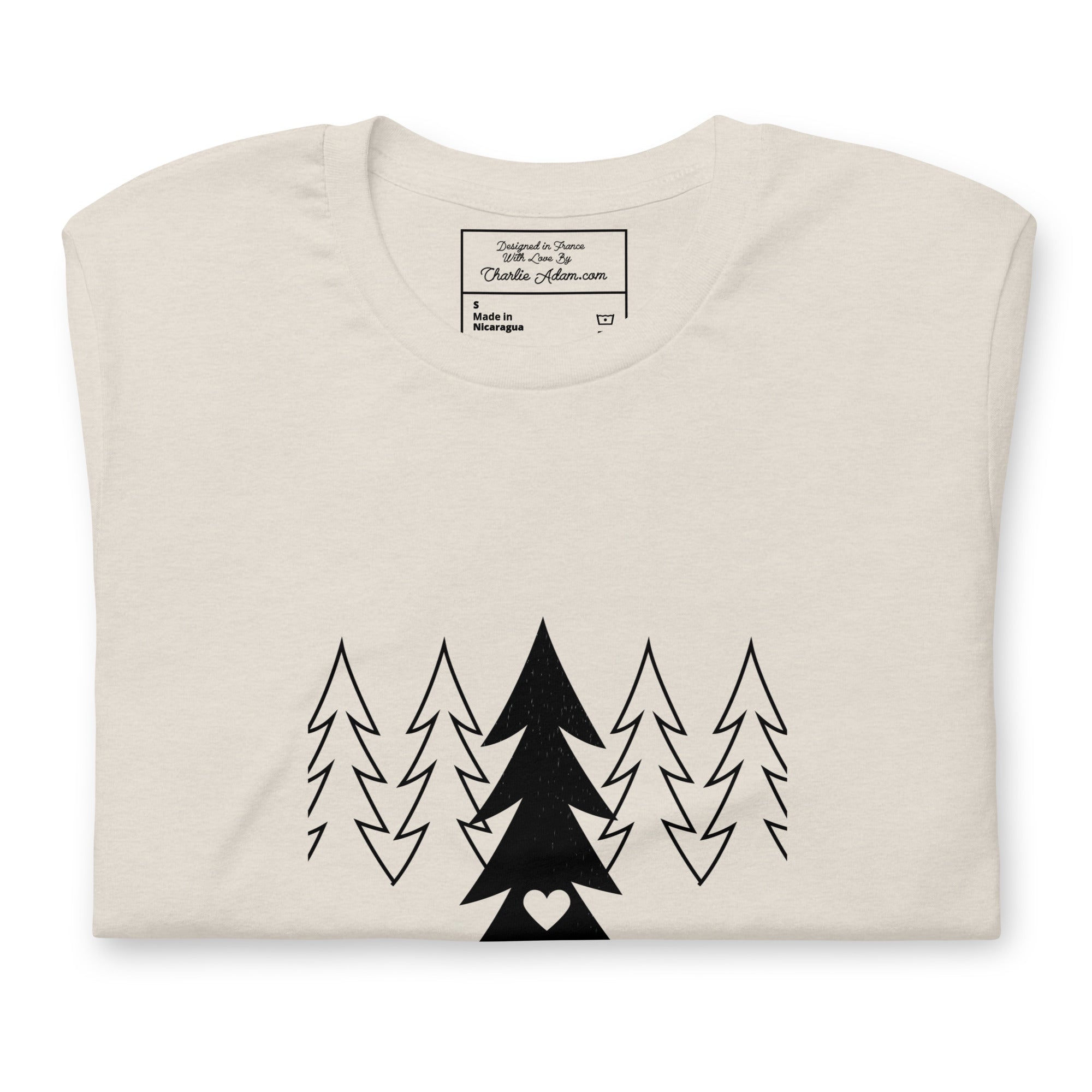 Unisex t-shirt Tree hugging zone on light heather colors