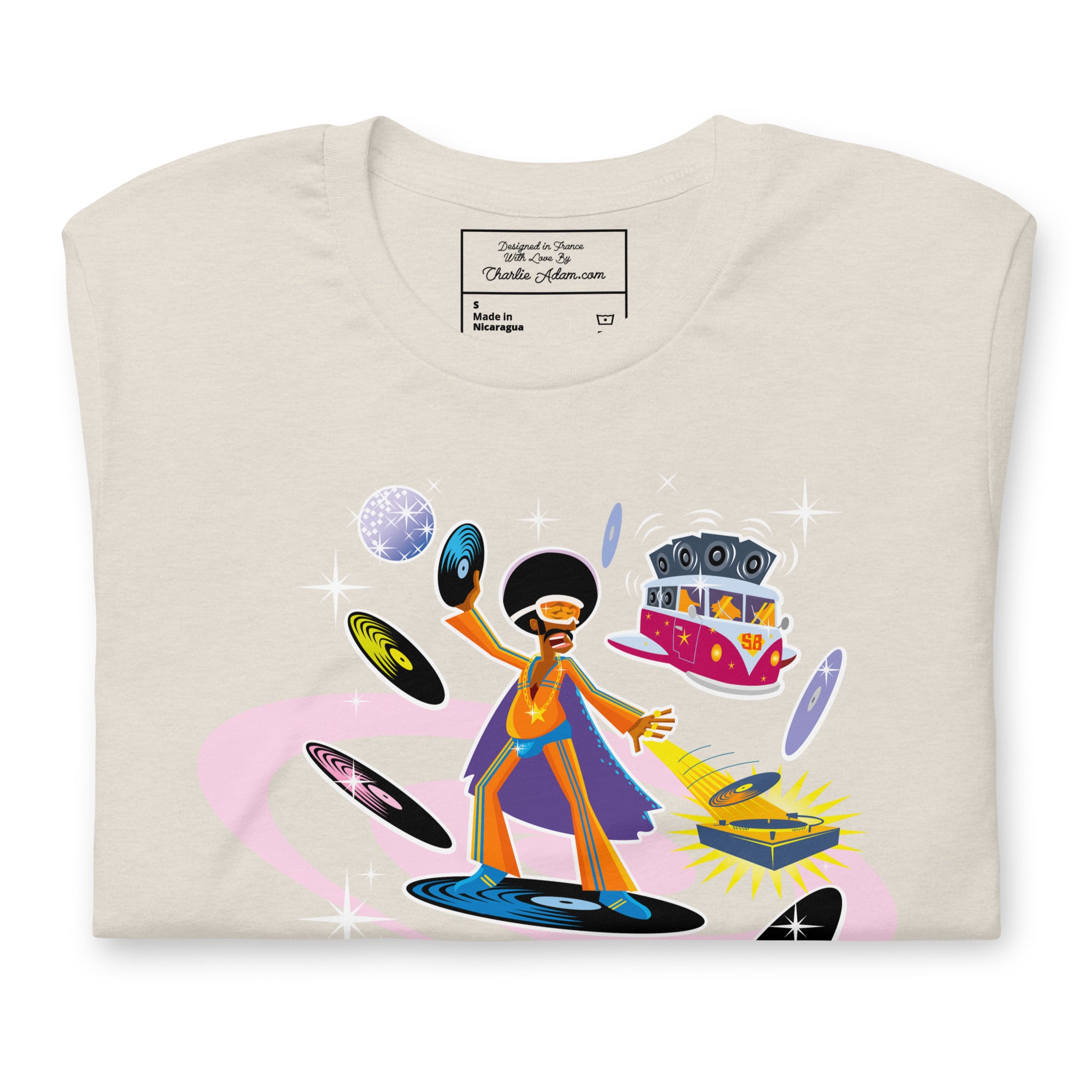 Unisex t-shirt Superboogieman saves the Party on light heather colors