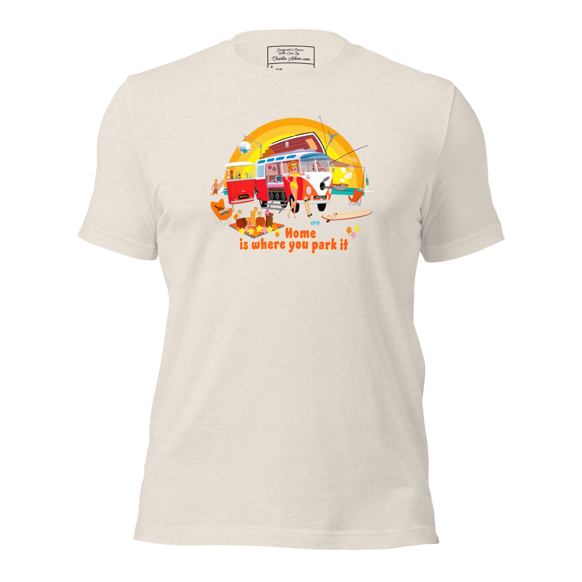 Unisex cotton t-shirt Ultra Combi on light heather colors