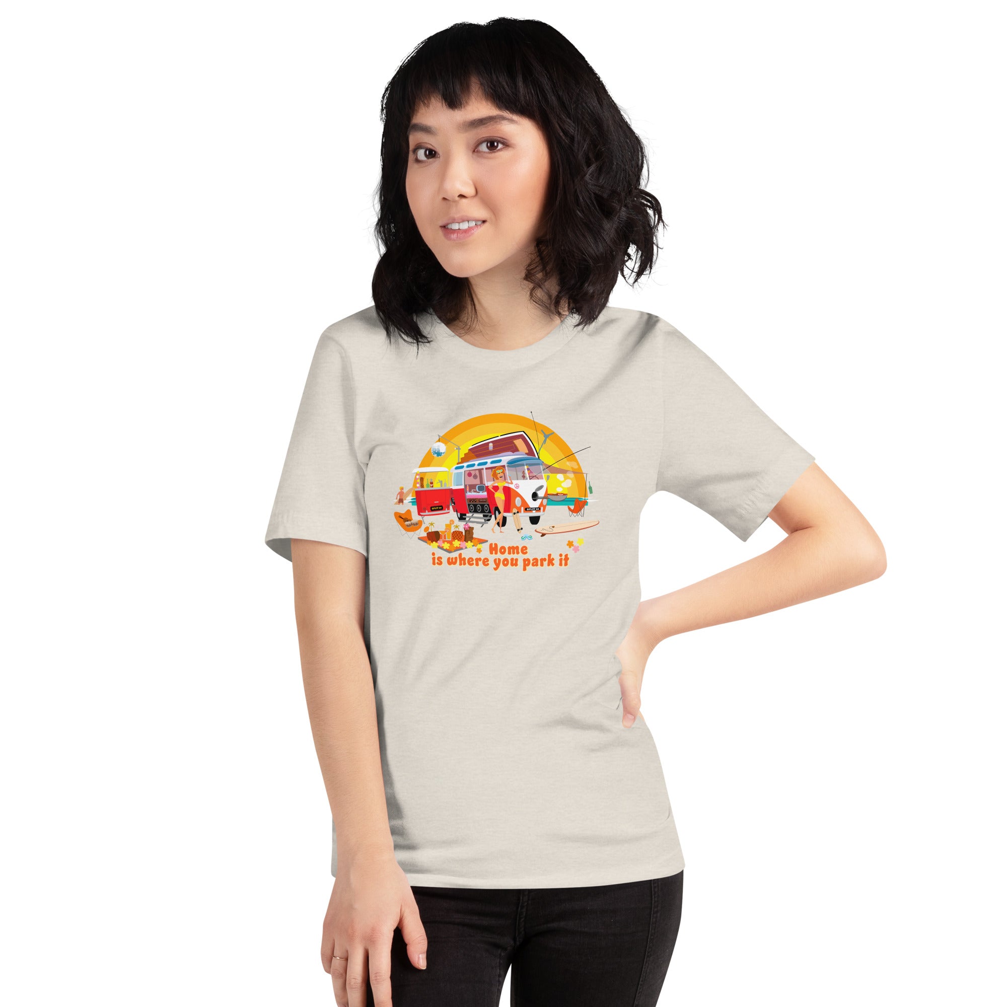 Unisex cotton t-shirt Ultra Combi on light heather colors