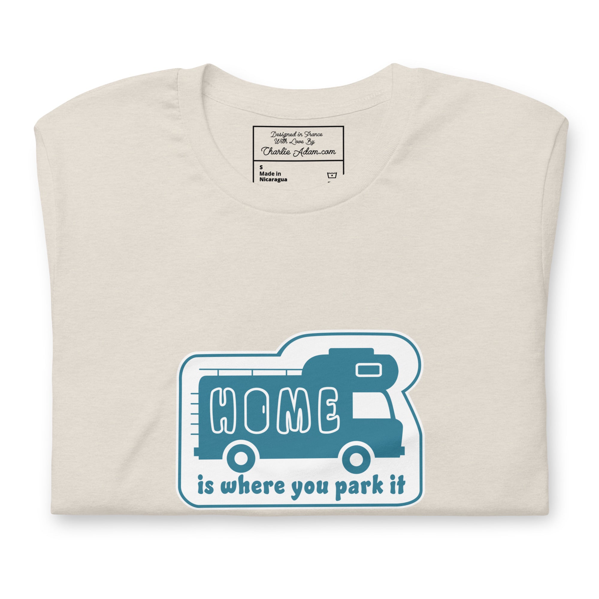 Unisex cotton t-shirt Bold Camper Van on light heather colors