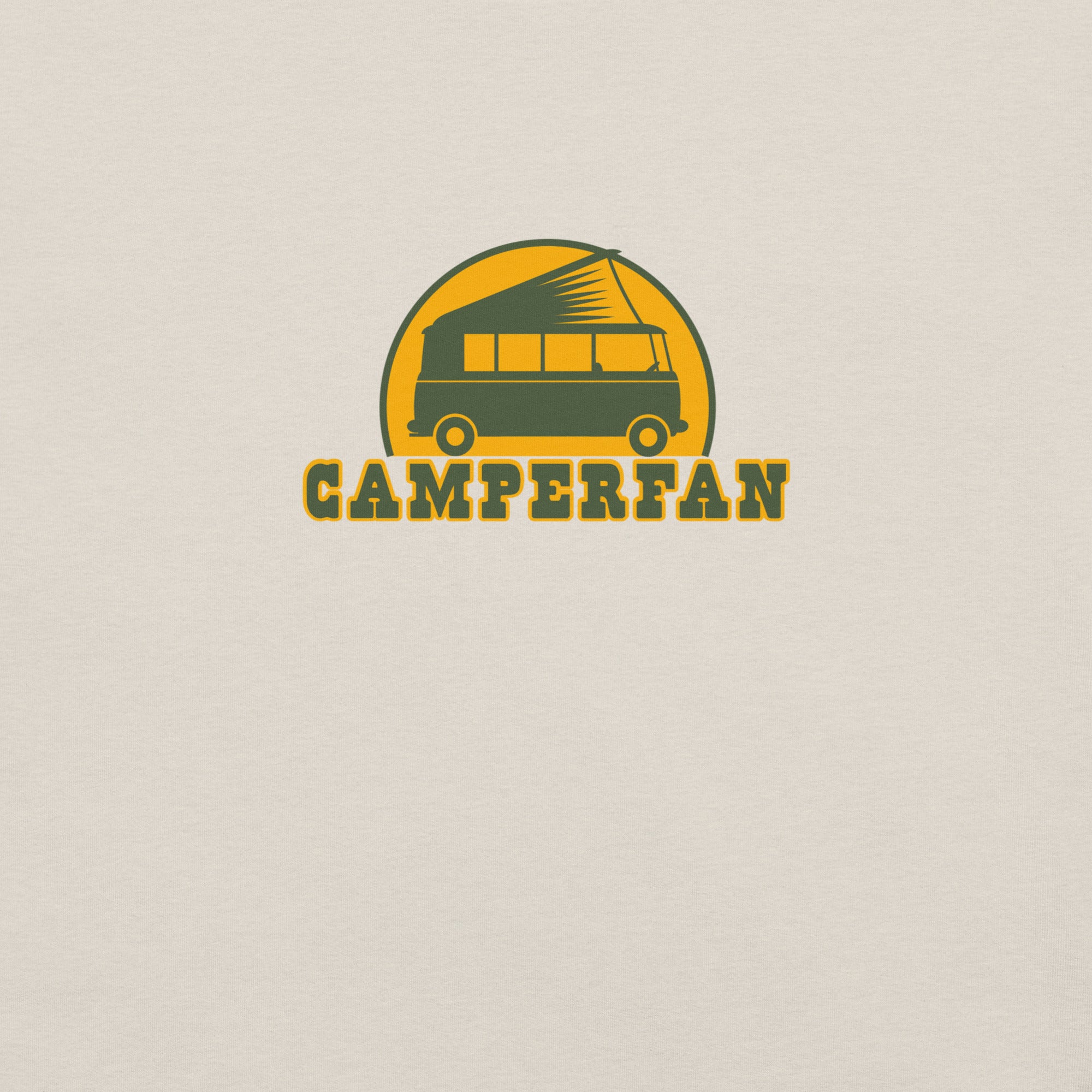Unisex t-shirt Camperfan on light heather colors