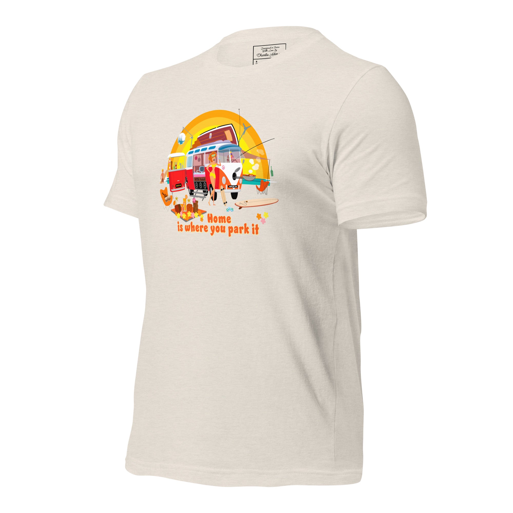 Unisex cotton t-shirt Ultra Combi on light heather colors