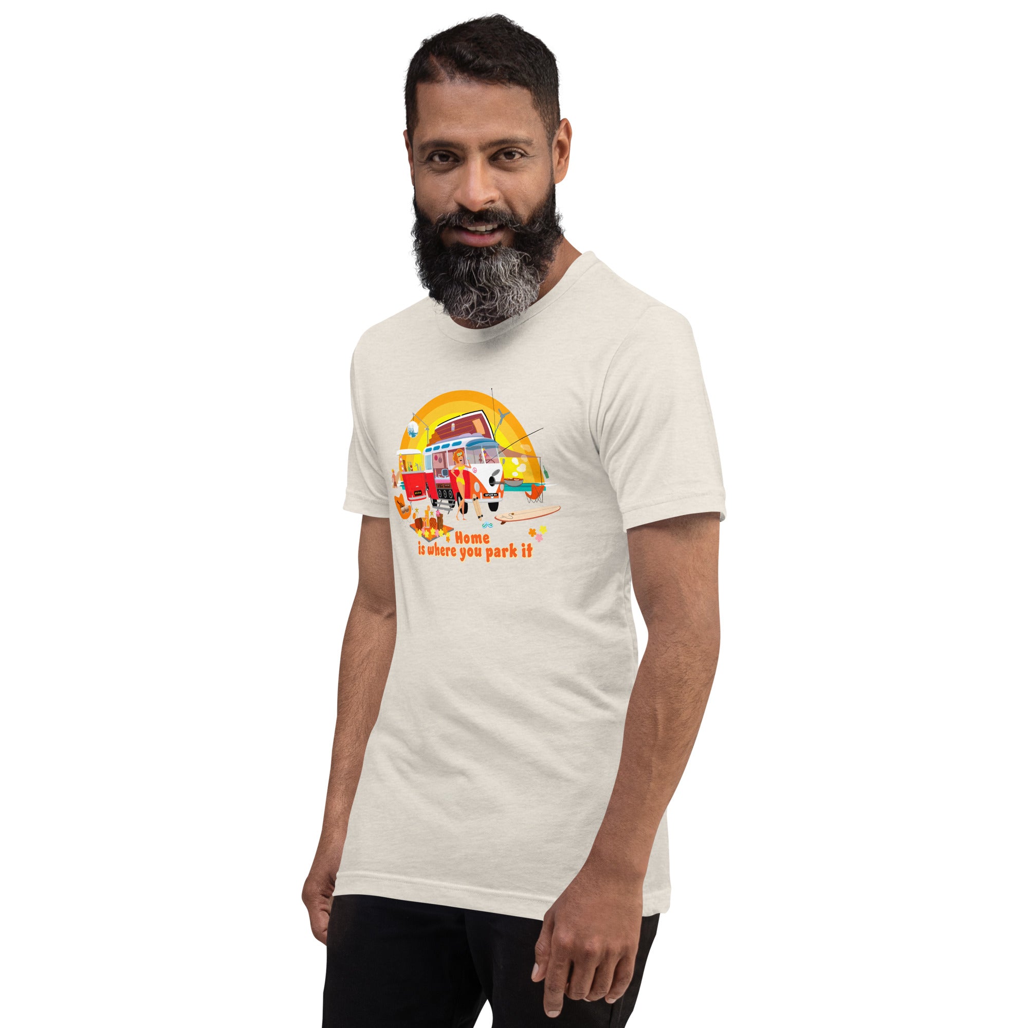 Unisex cotton t-shirt Ultra Combi on light heather colors