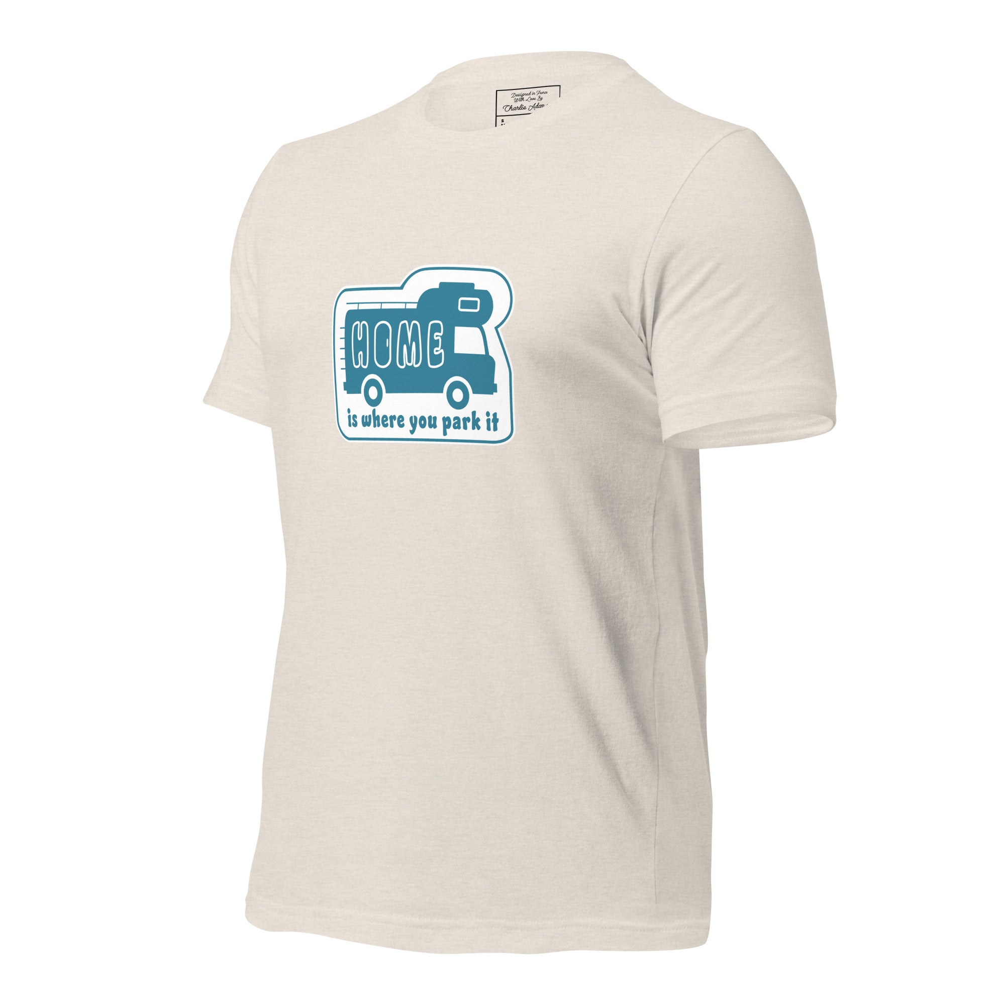Unisex cotton t-shirt Bold Camper Van on light heather colors