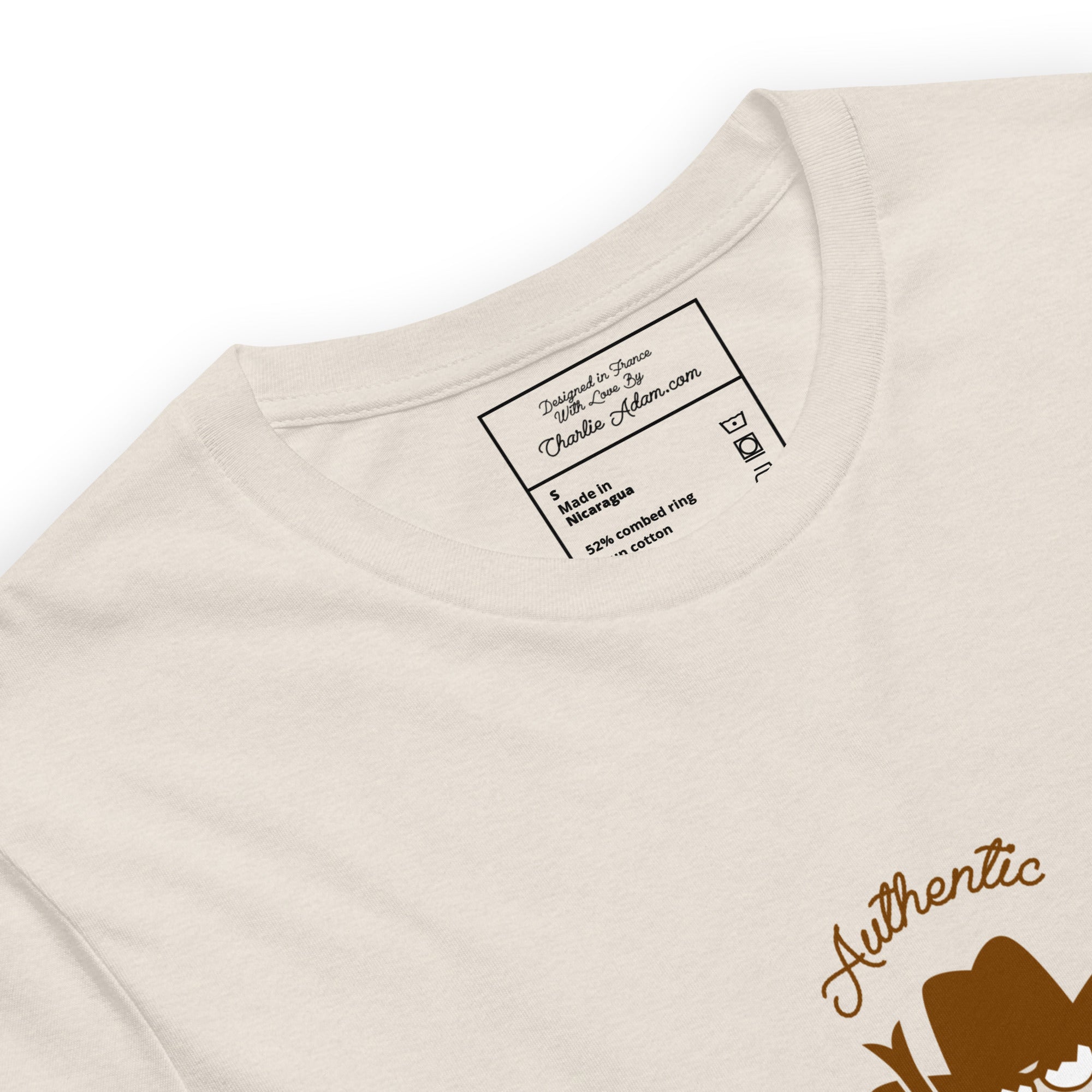 Unisex t-shirt Authentic Skiing Cowboy on heather colors
