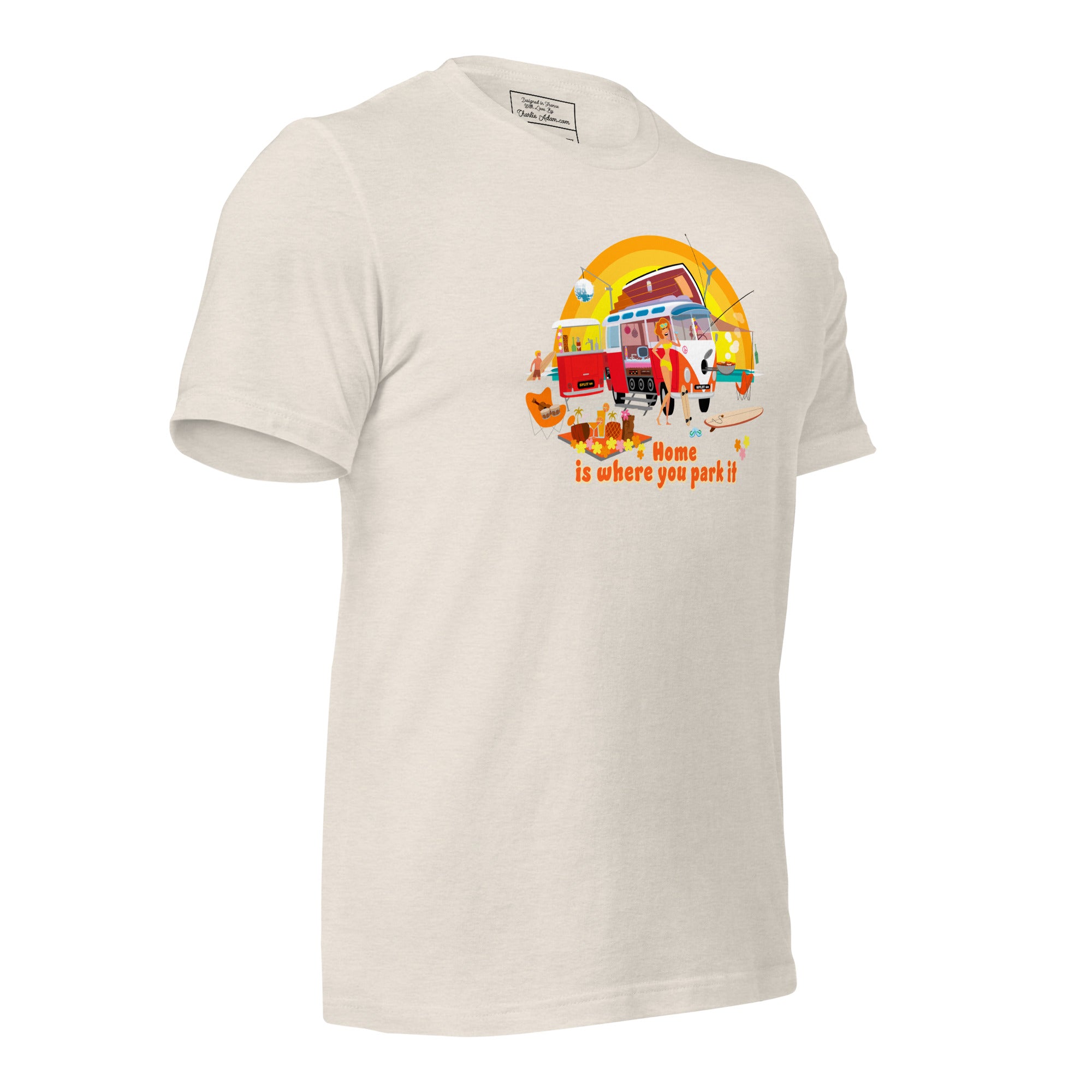 Unisex cotton t-shirt Ultra Combi on light heather colors