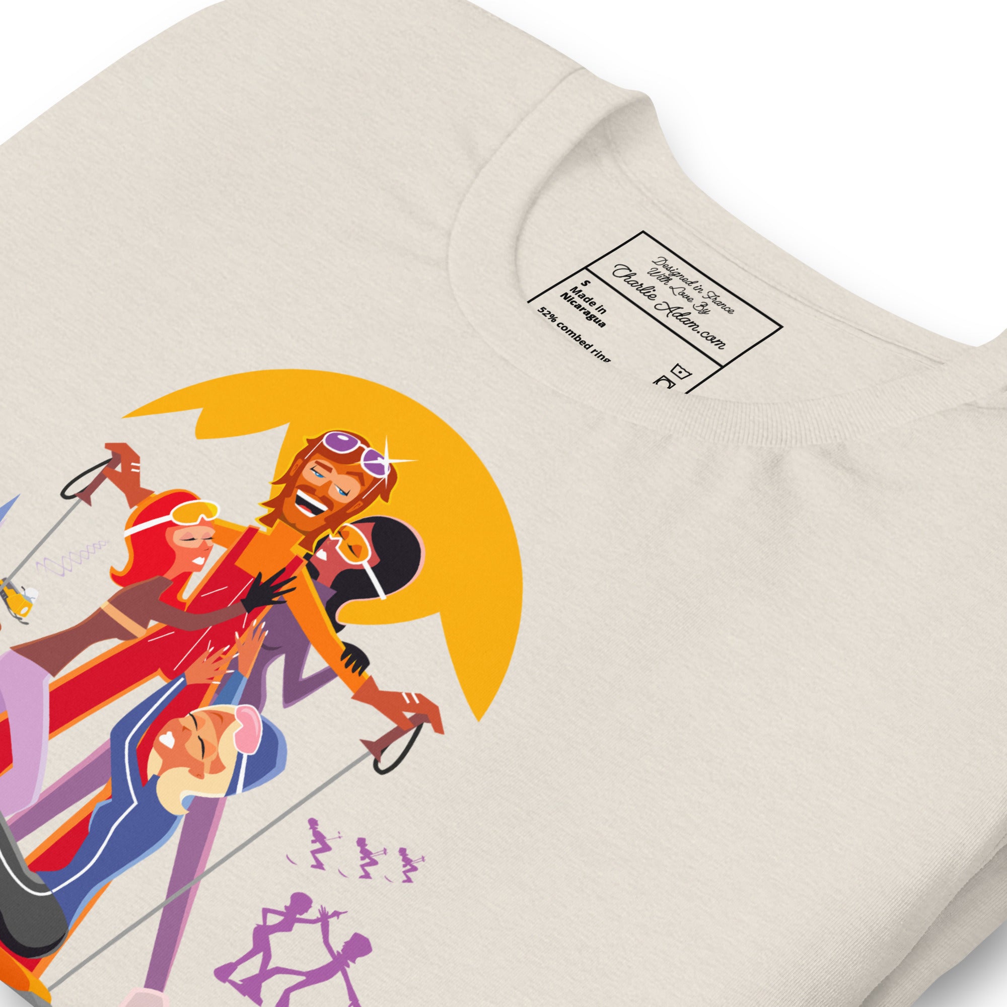 T-shirt en coton unisexe Love instructor First lesson free sur couleurs chinées claires