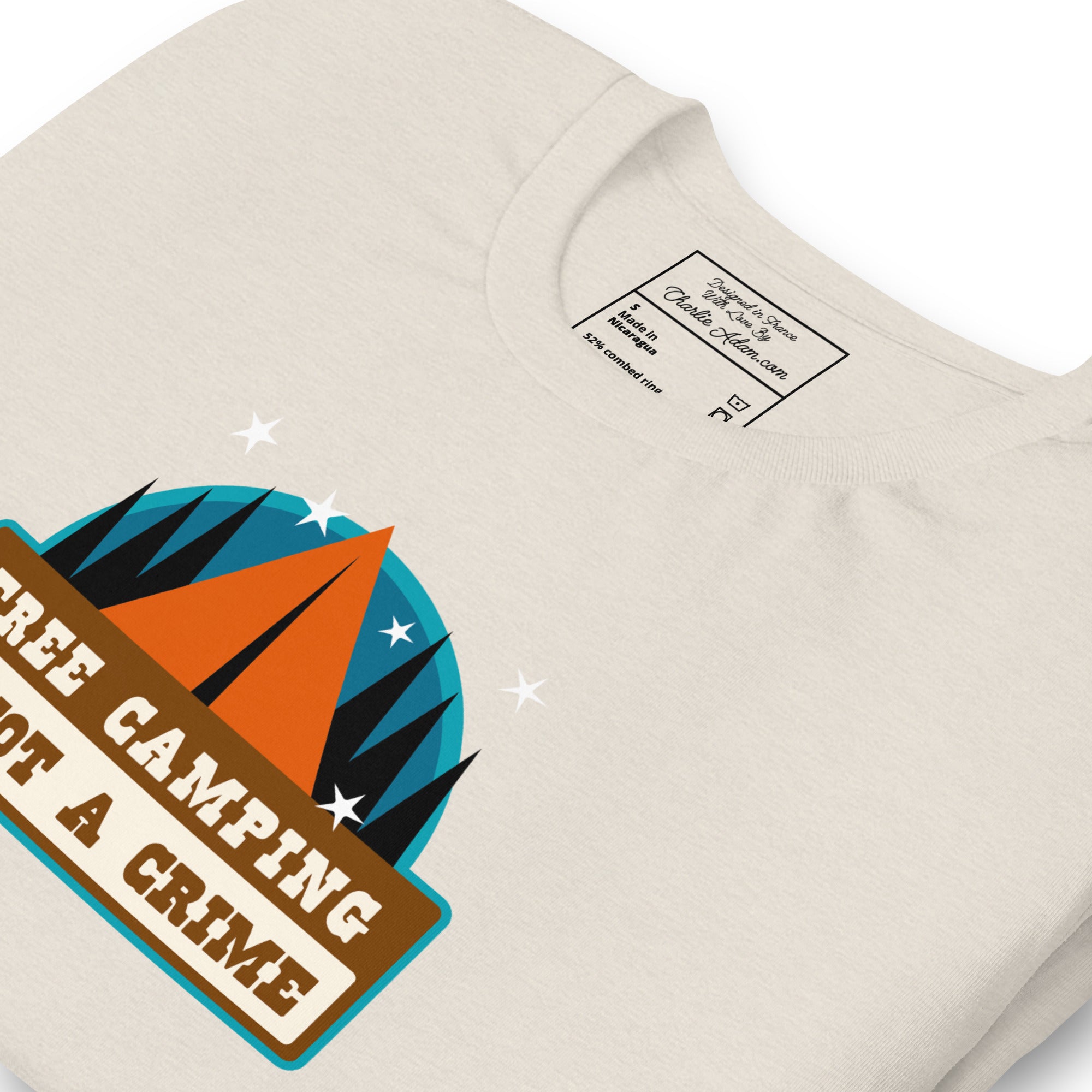 Unisex t-shirt Free camping is not a crime on light heather colors