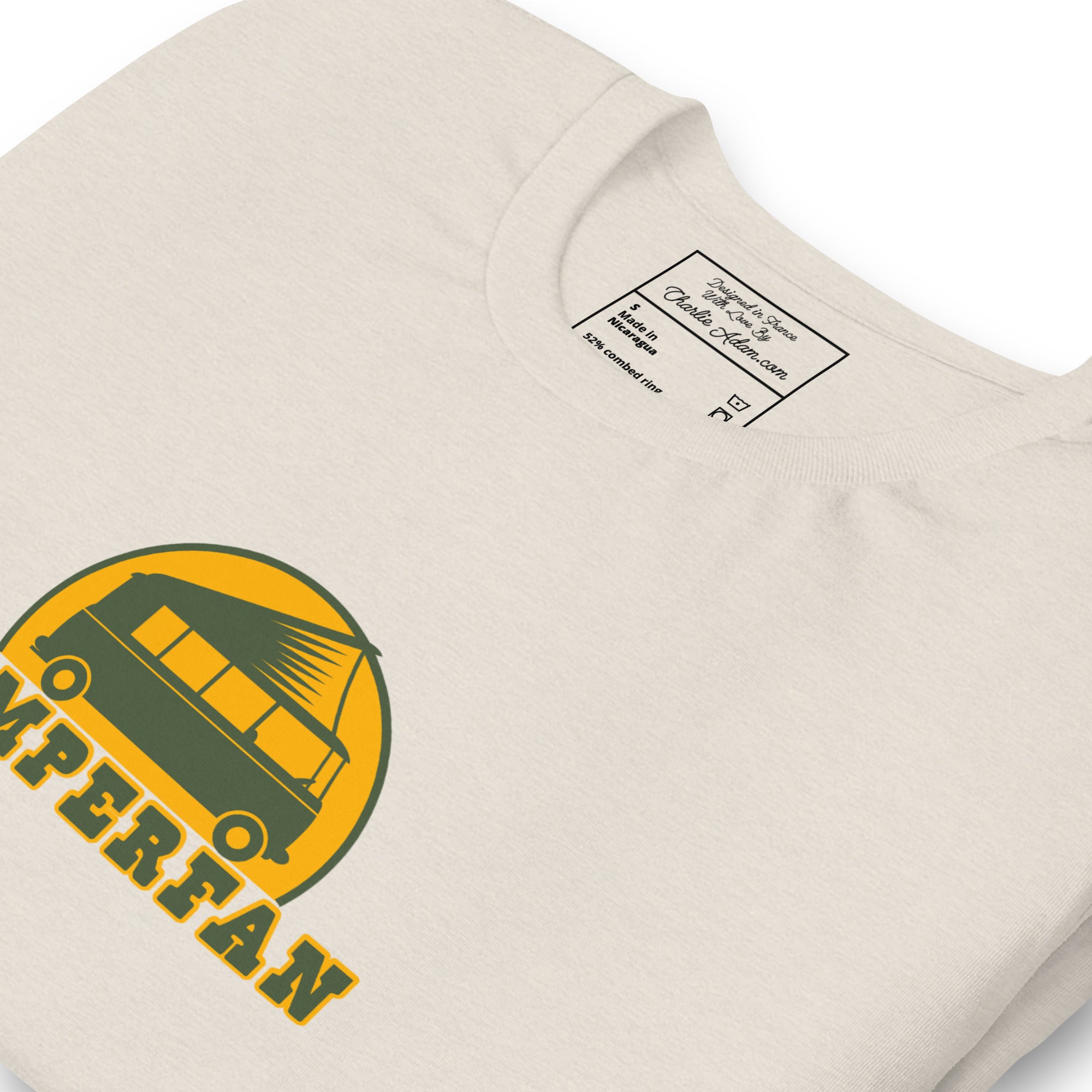 Unisex t-shirt Camperfan on light heather colors