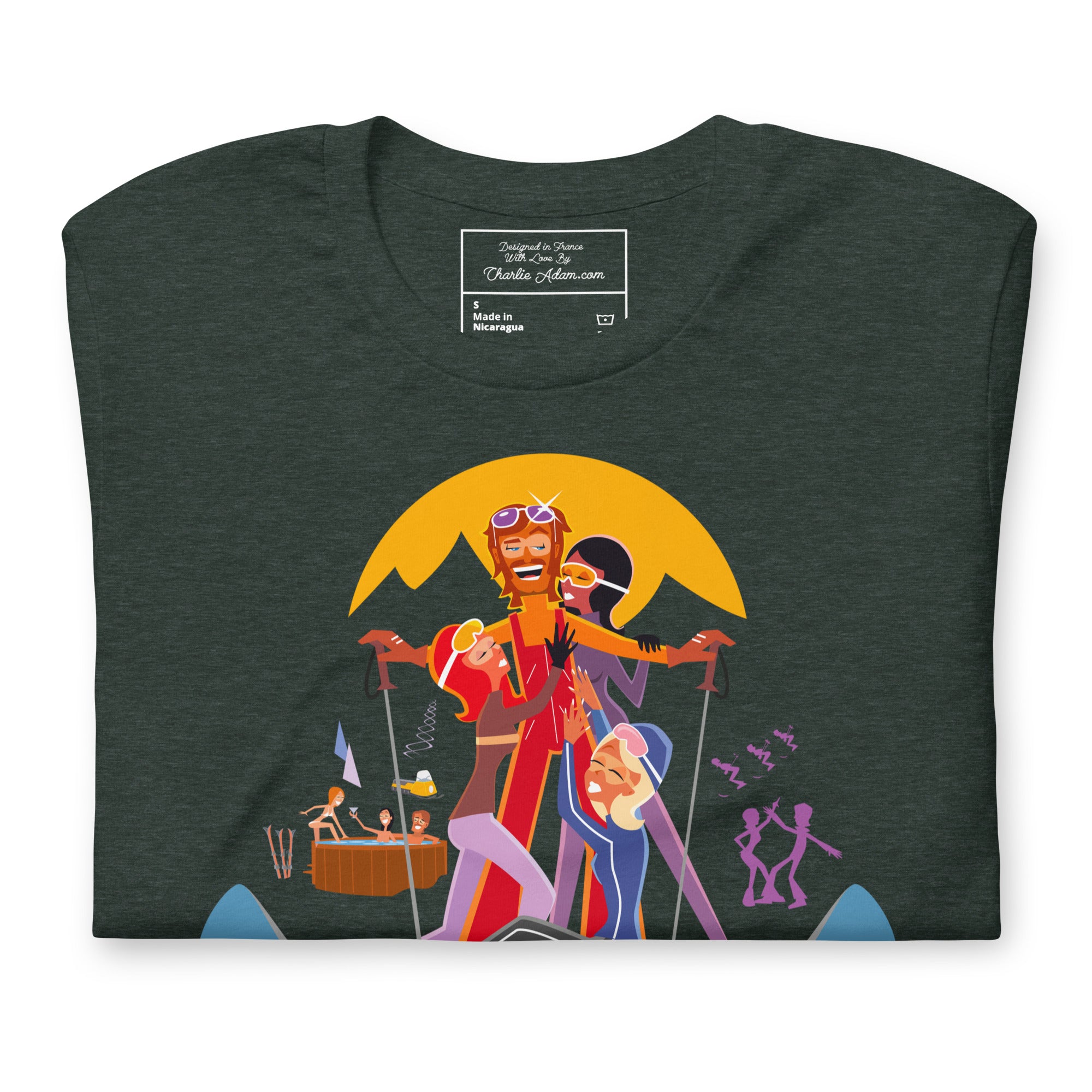 Unisex t-shirt Love instructor First lesson free on dark heather colors