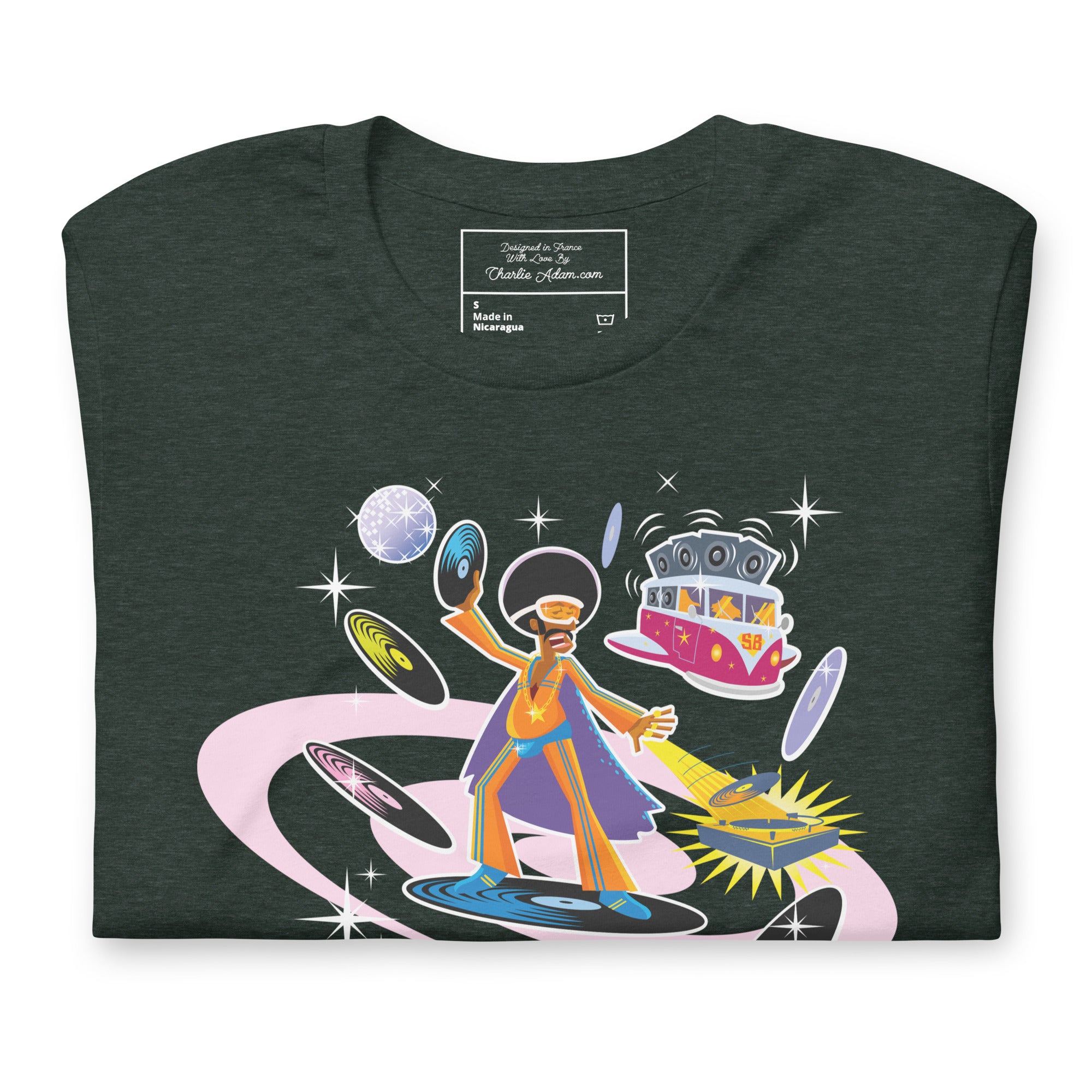 Unisex t-shirt Superboogieman saves the Party on dark heather colors