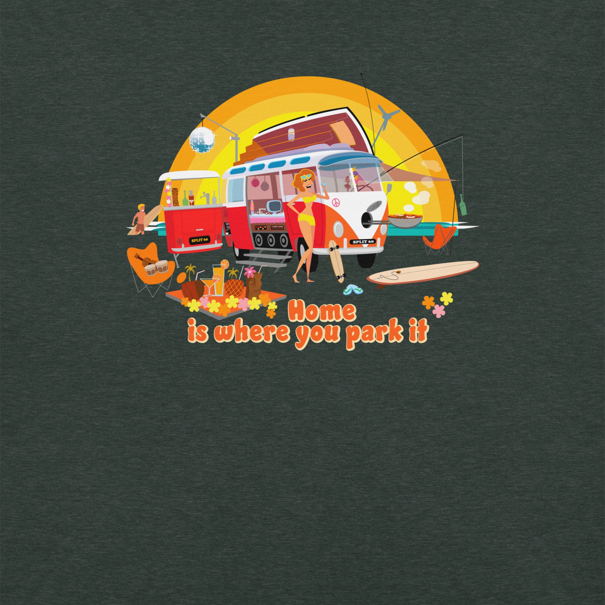 Unisex cotton t-shirt Ultra Combi on dark heather colors