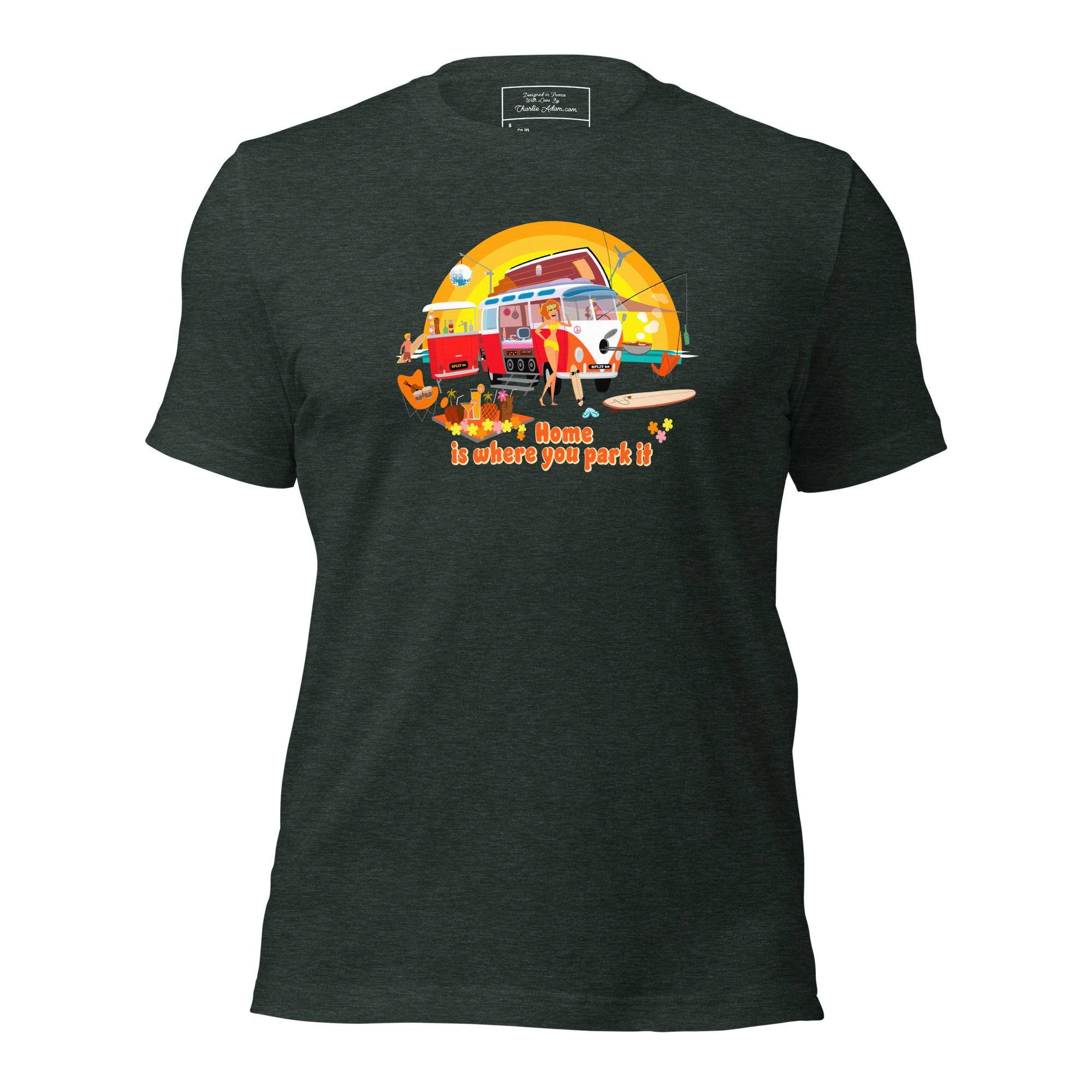 Unisex cotton t-shirt Ultra Combi on dark heather colors