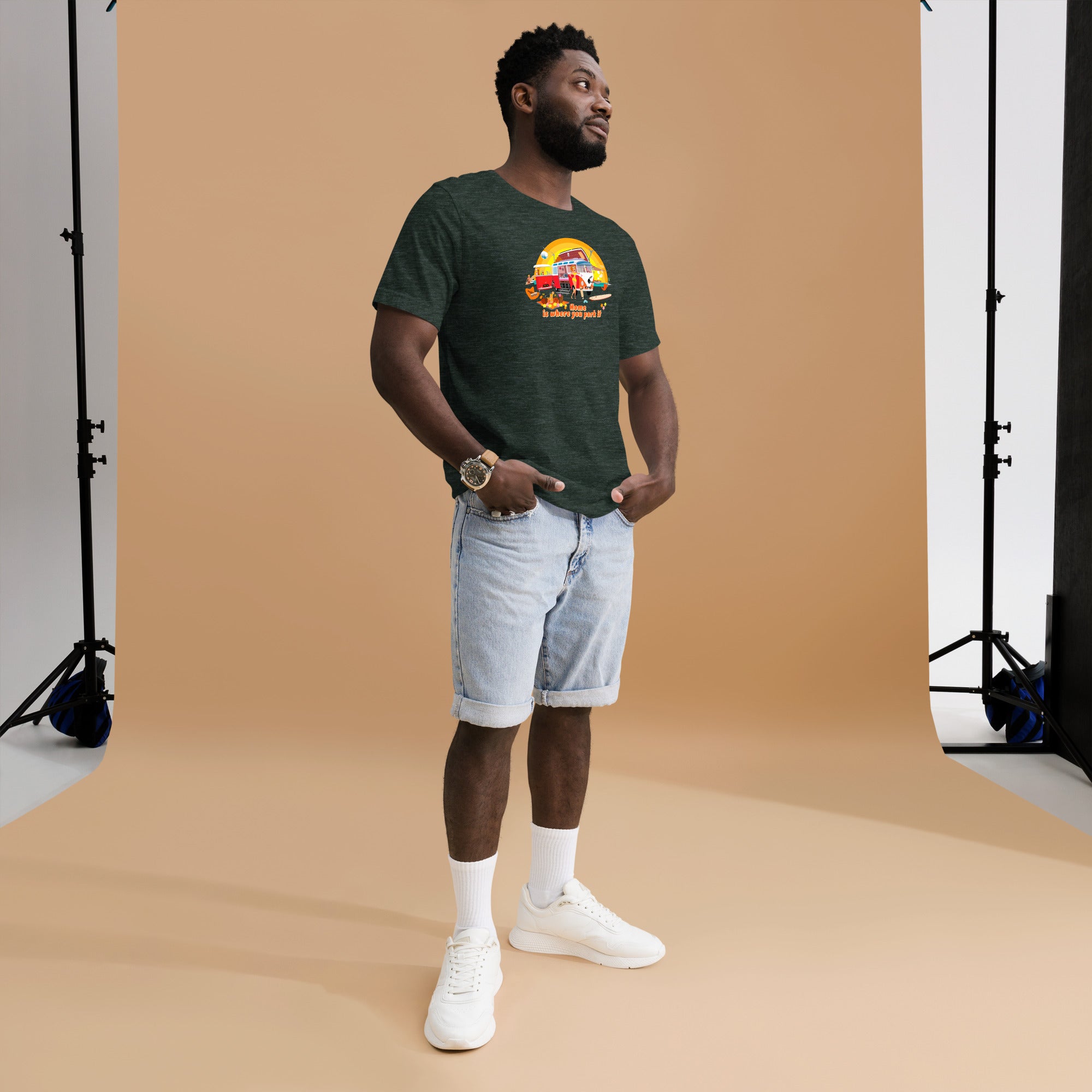 Unisex cotton t-shirt Ultra Combi on dark heather colors