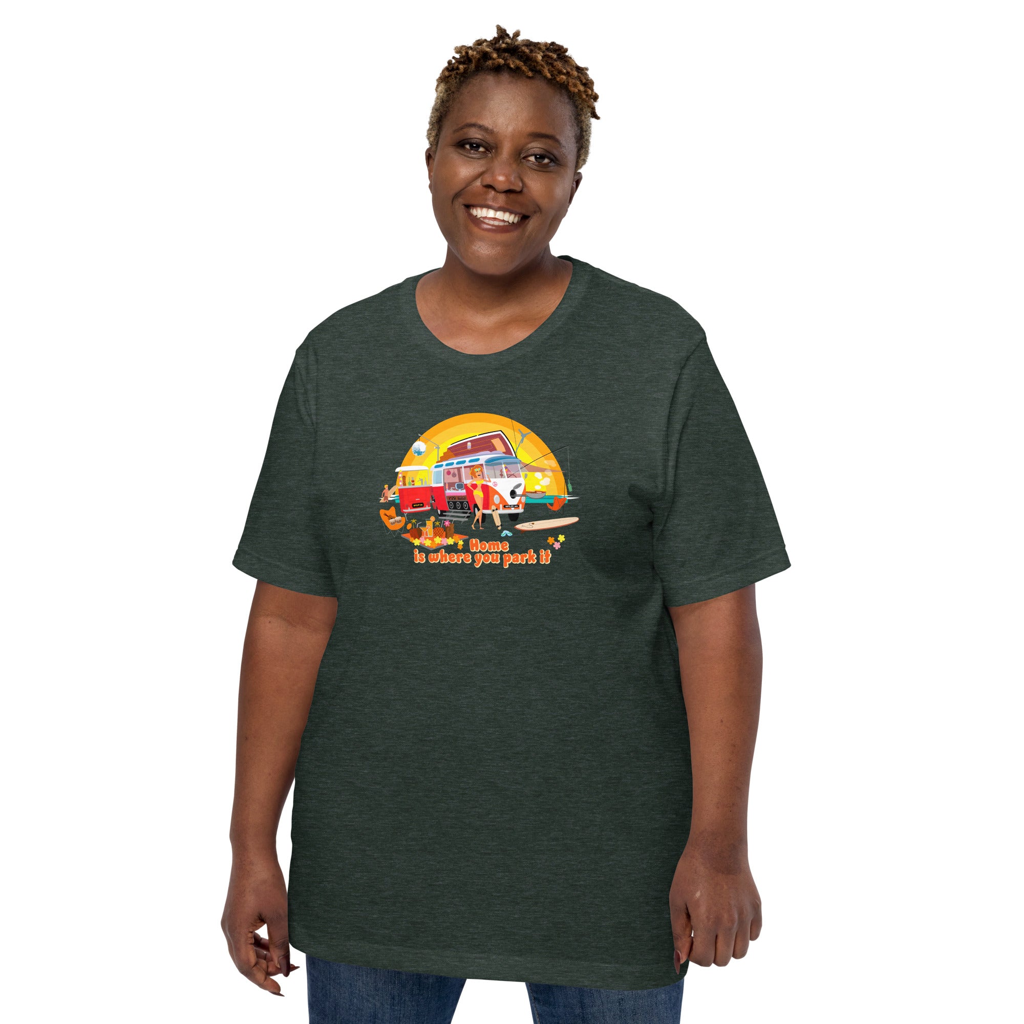 Unisex cotton t-shirt Ultra Combi on dark heather colors