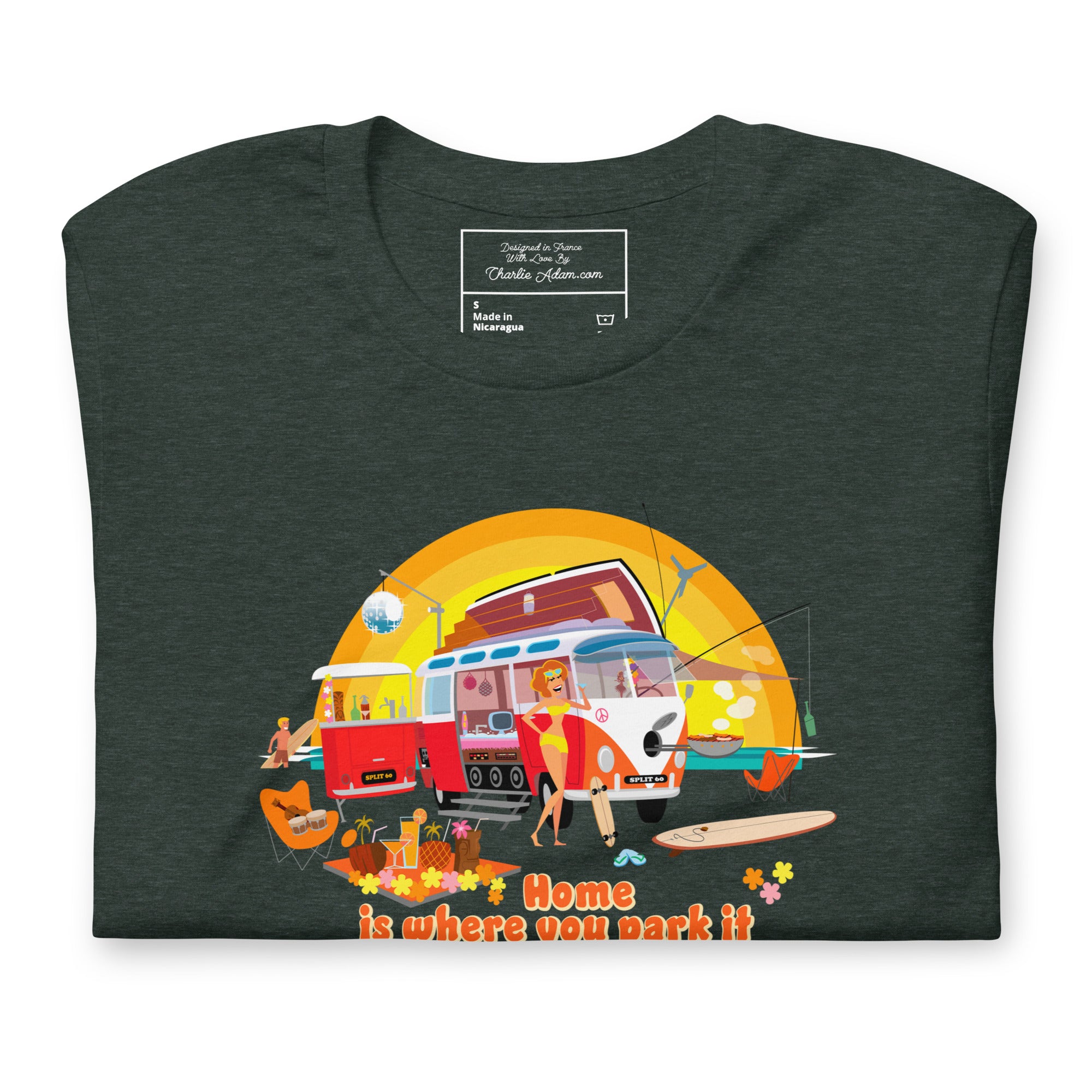 Unisex cotton t-shirt Ultra Combi on dark heather colors