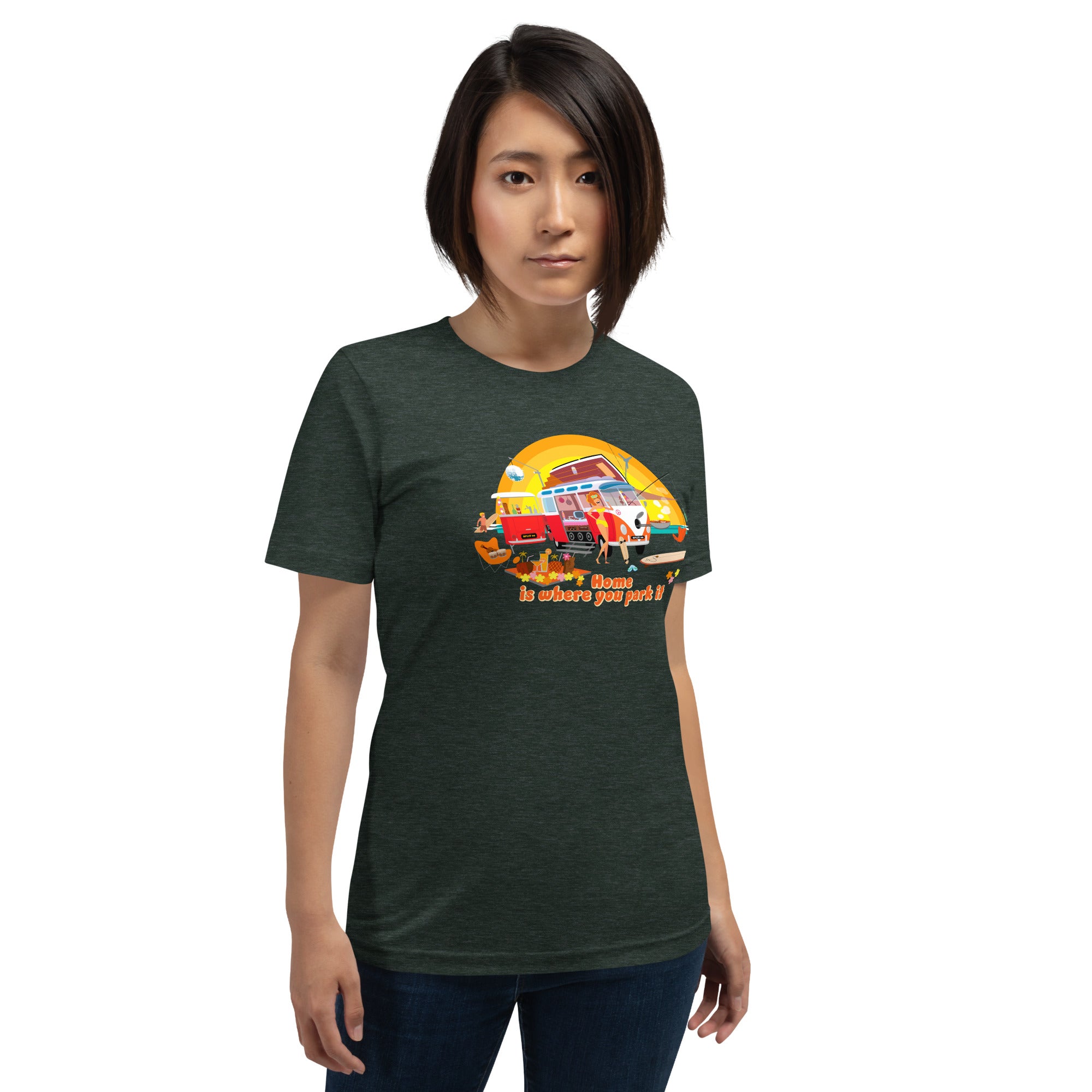 Unisex cotton t-shirt Ultra Combi on dark heather colors