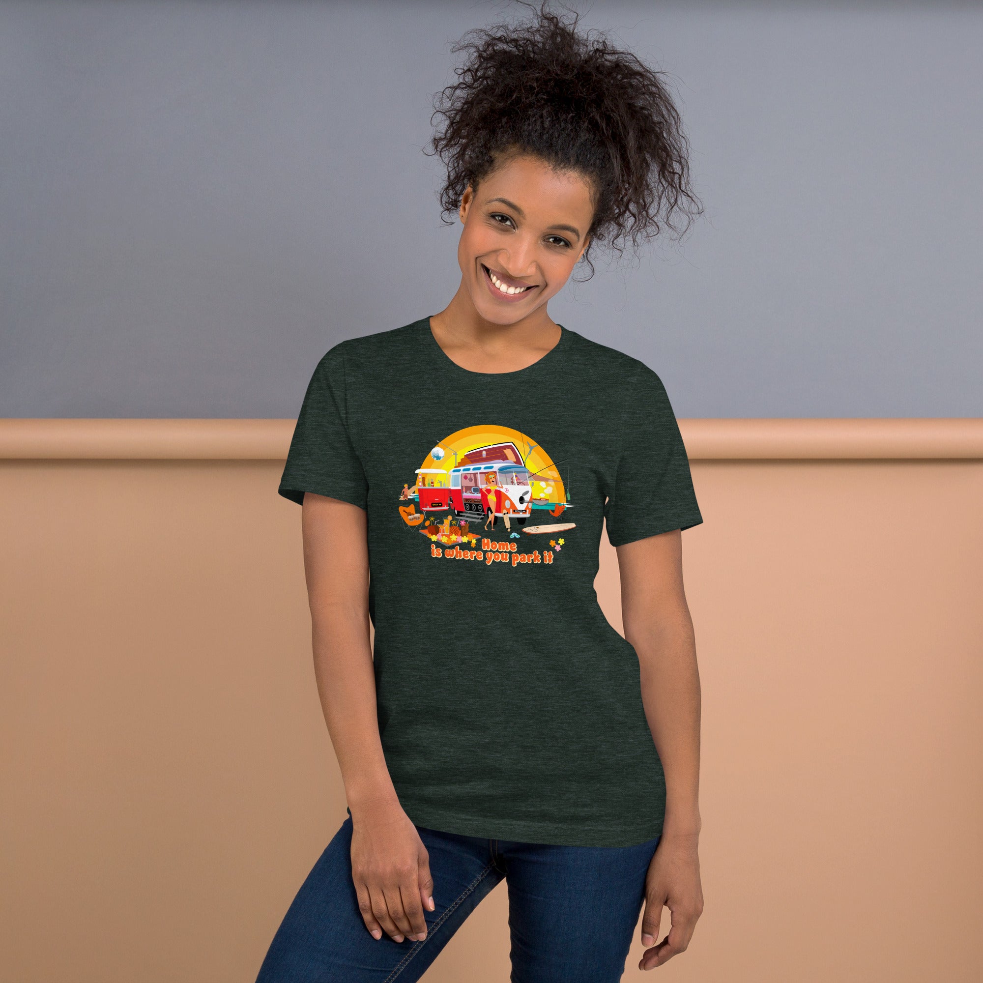 Unisex cotton t-shirt Ultra Combi on dark heather colors