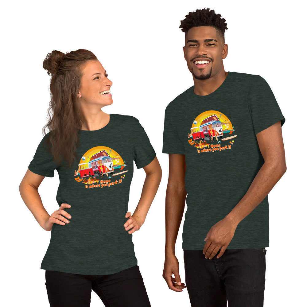 Unisex cotton t-shirt Ultra Combi on dark heather colors